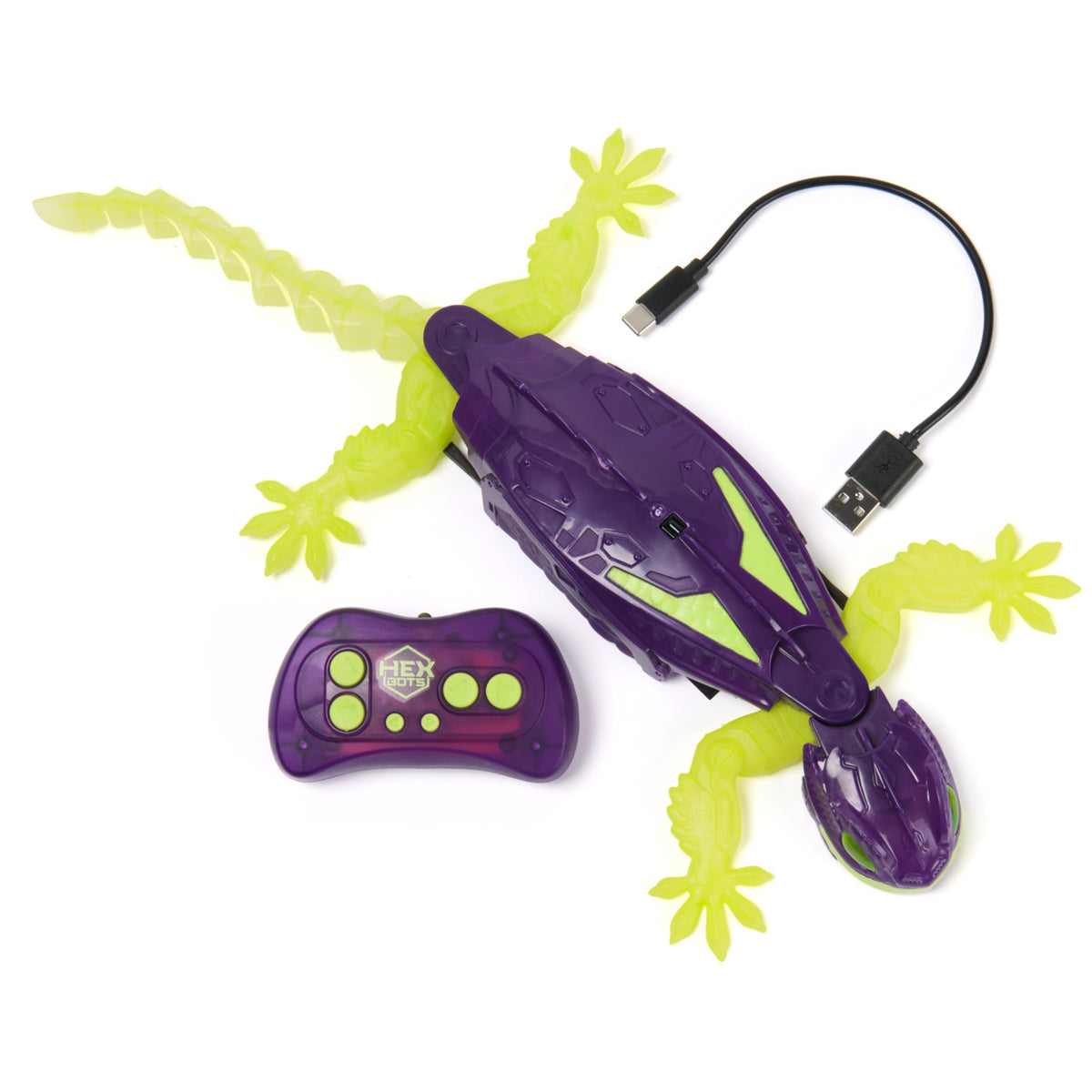 HEX Bots Glow-in-the-Dark Wall Crawler Gecko Remote Control Toy 🍁 All In One Marketplace Canada