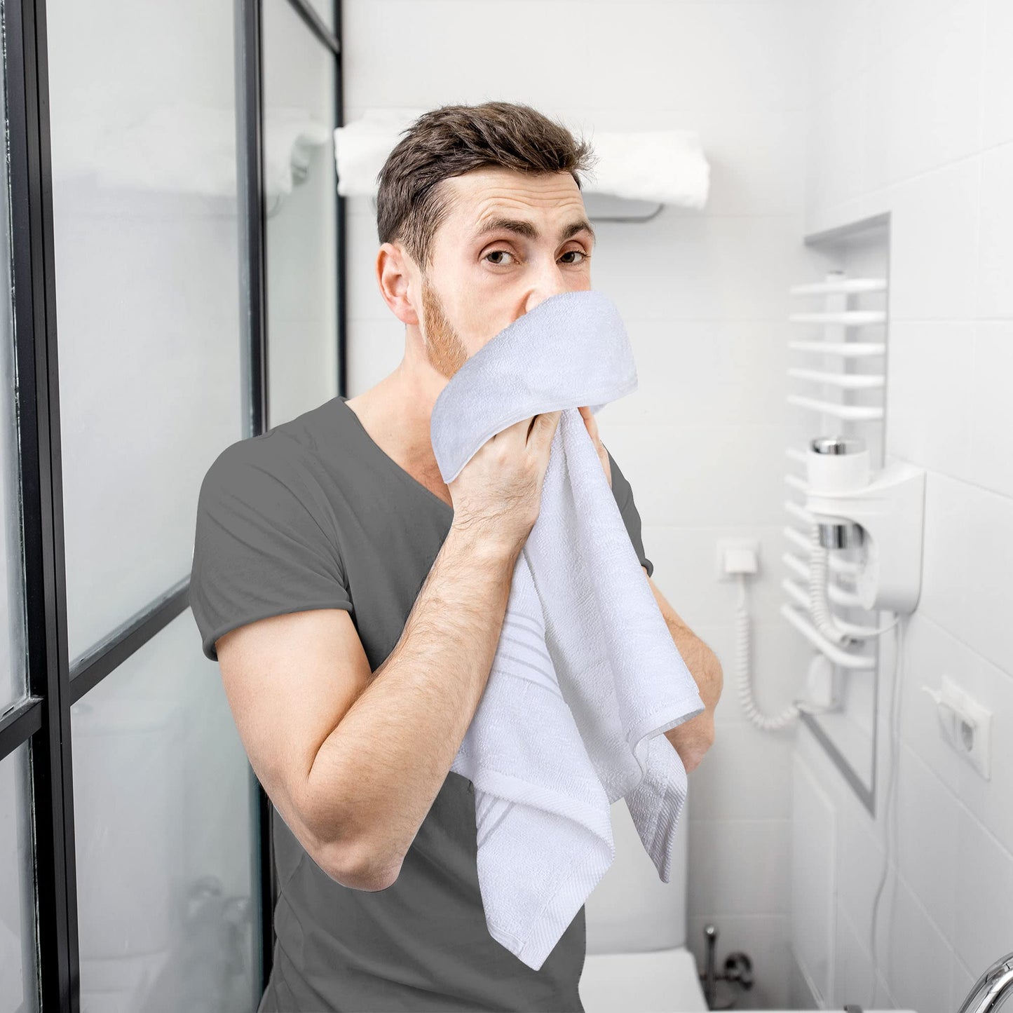 Utopia Towels 6 Piece Premium Hand Towels Set, 16 by 28 inches, 100% Ring Spun Cotton, Lightweight and Highly Absorbent Towels for Bathroom, Travel, Camp, Hotel, and Spa, White 🍁 All In One Marketplace Canada