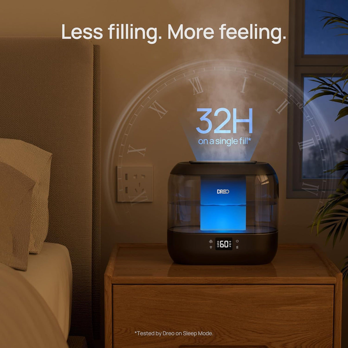 DREO Smart Humidifiers for Bedroom, Top Fill 4L Supersized Cool Mist Humidifier with Nightlight, 36H Runtime, Touch/APP/Voice Control, Quiet Ultrasonic Humidifiers for Large Room, Baby, Plants 🍁 All In One Marketplace Canada