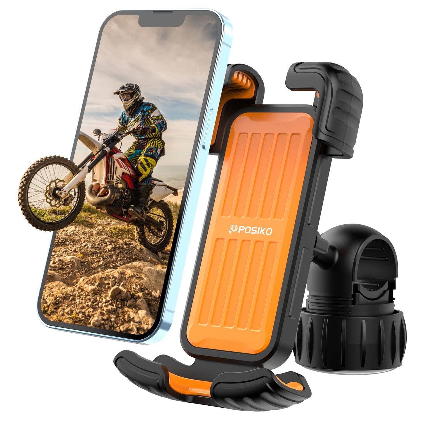 Motorcycle/Bicycle Phone Mount for 4.7-6.8" Phones (Orange) 🍁 All In One Marketplace Canada