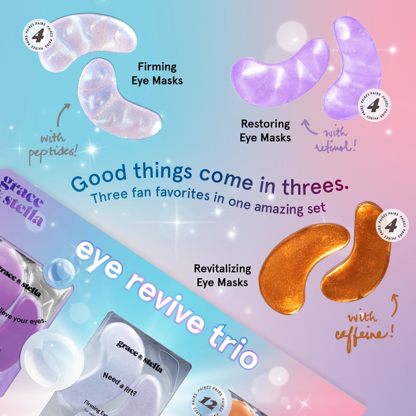 grace & stella Under Eye Patches (12 pairs) Eye Masks for Dark Circles and Puffiness - Birthday Gifts for Women, Bachelorette Party Favors, Bridesmaid Proposal Gifts, Self Care, Spa, Relaxation, Vegan 🍁 All In One Marketplace Canada