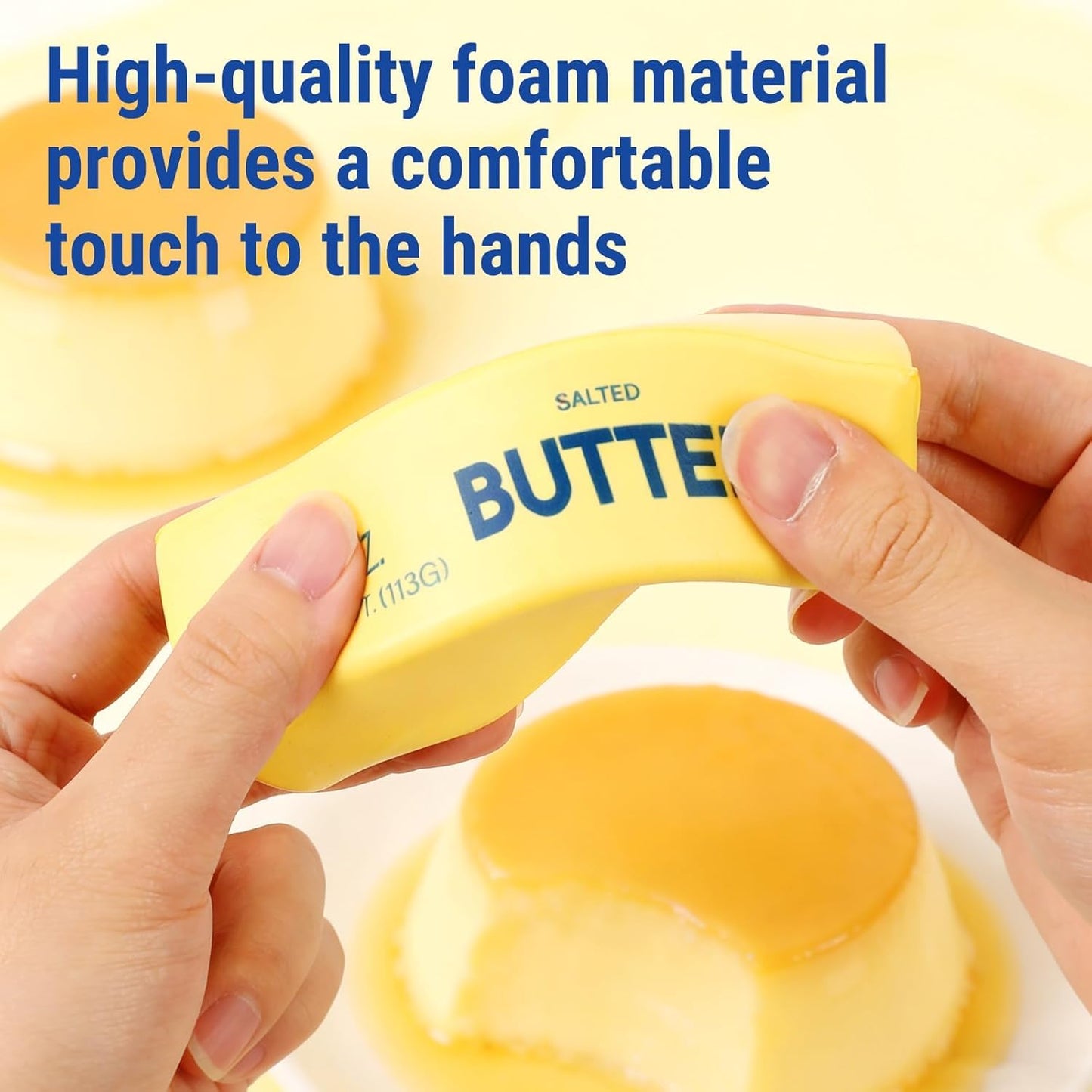 2Pcs Cute Butter Squeeze Stress Balls,Slow Rebound Realistic Soft Butter Stick Fidget,Slow Rising Portable for Adults Anxiety & Stress Relief 🍁 All In One Marketplace Canada