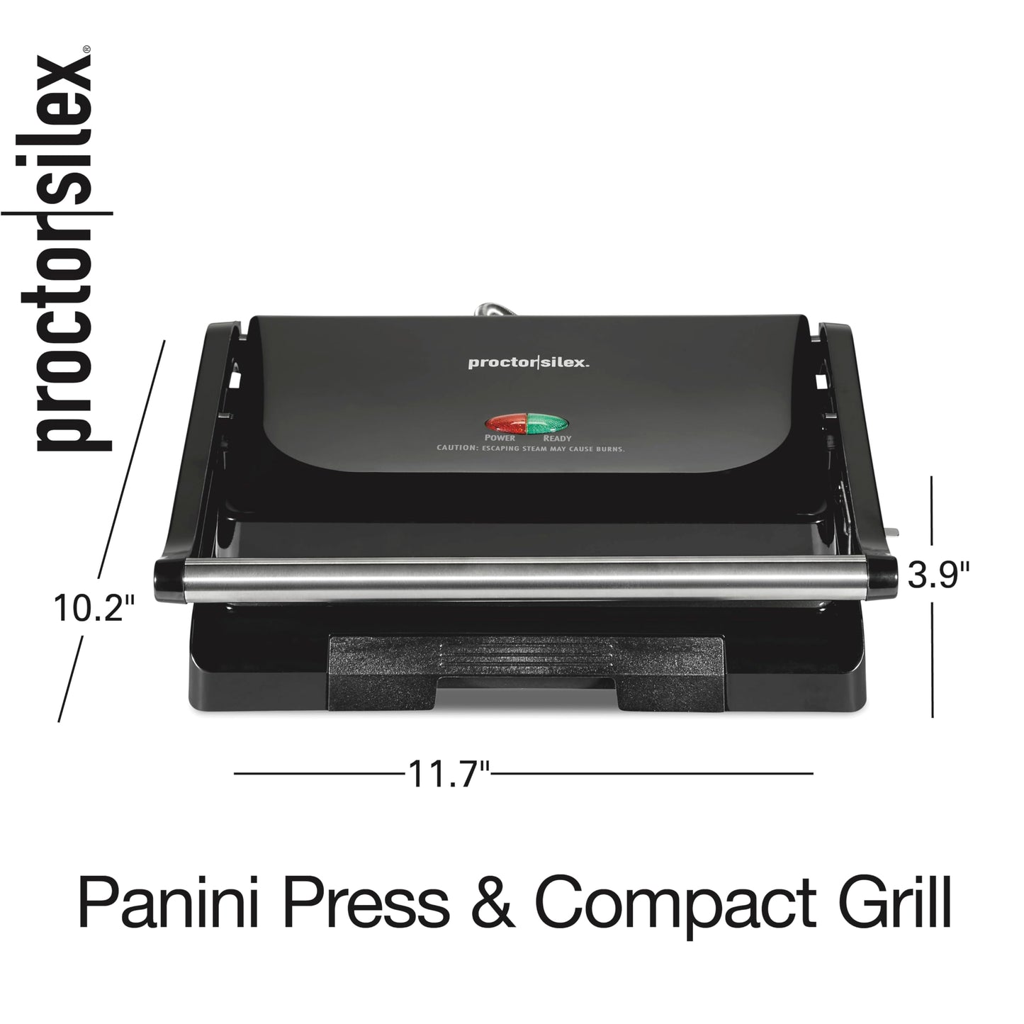 Proctor Silex 4 Serving Panini Press, Sandwich Maker and Compact Indoor Grill, Upright Storage, Easy Clean Nonstick Grids, Black (25440PS) 🍁 All In One Marketplace Canada