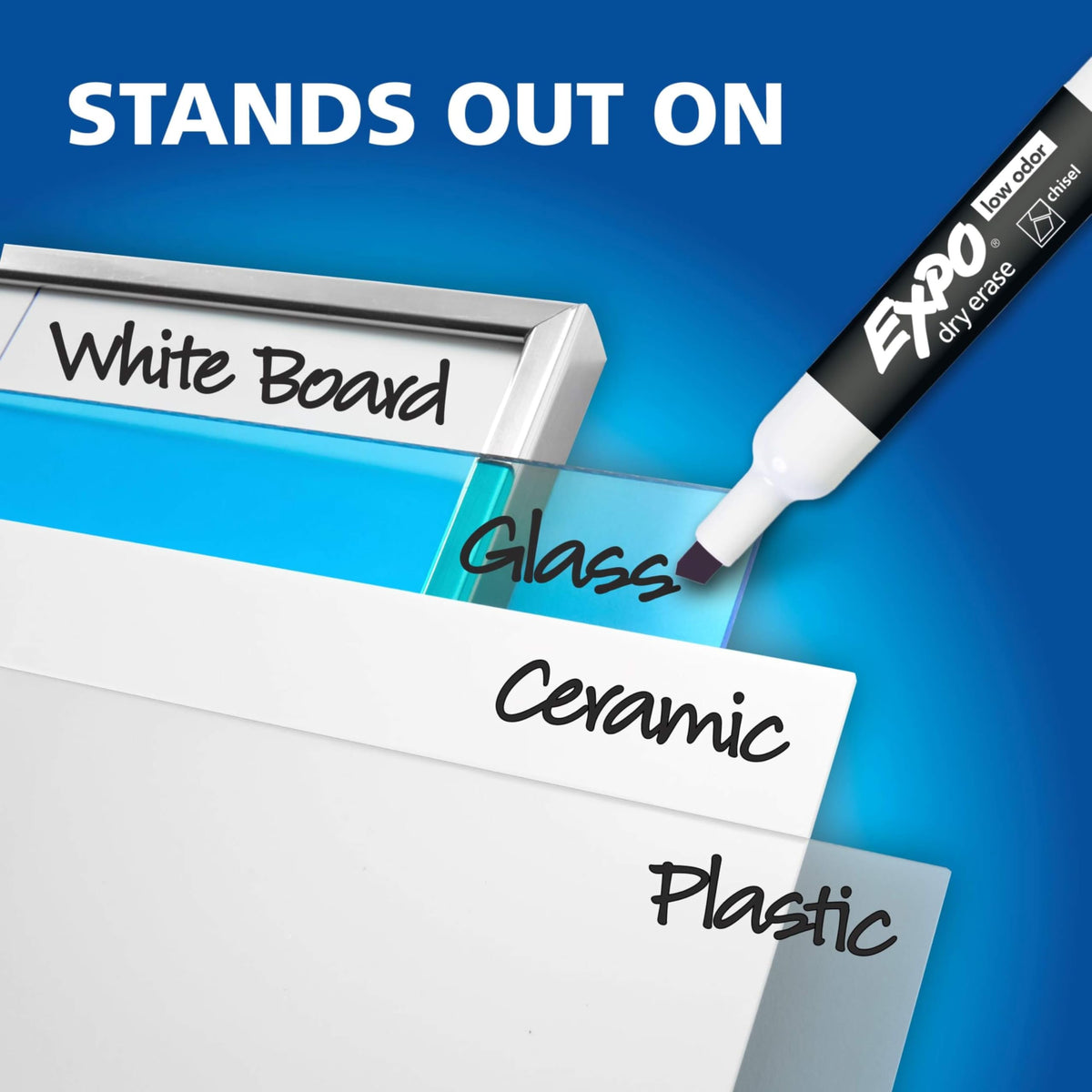 EXPO Dry Erase Markers, Low Odour Ink, Assorted Colours, Chisel Tip, 12 Count 🍁 All In One Marketplace Canada