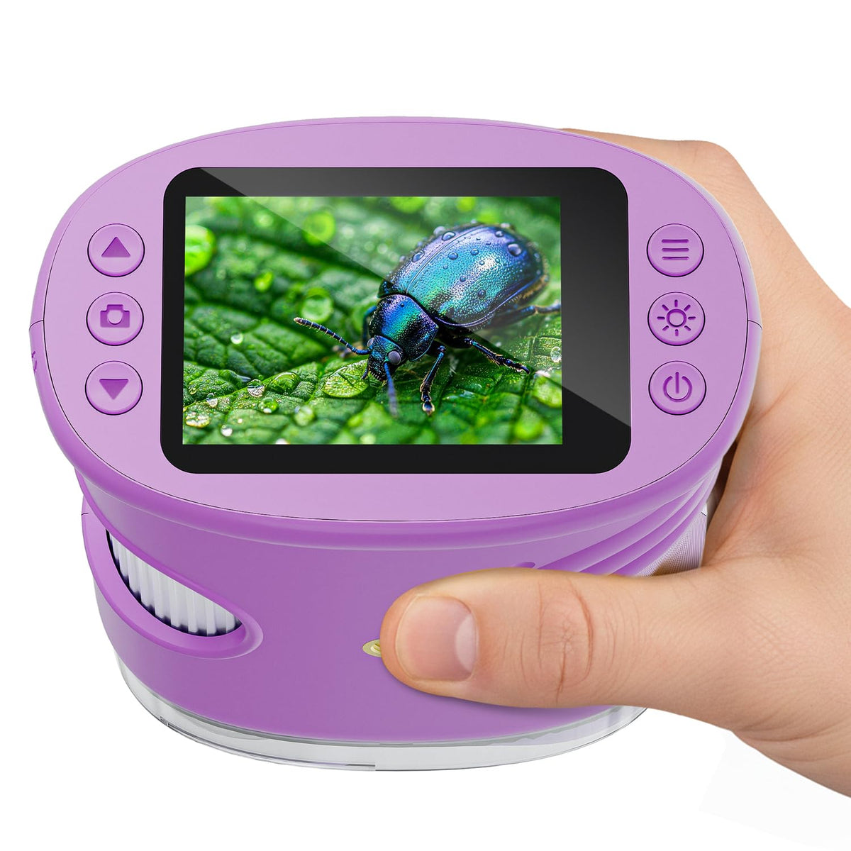 Temodu Kids Microscope 2.0" Screen 1000X Digital Microscope for Kids, Mini Pocket Handheld Microscopes for Children Birthday Festival Gift, Science Education Fun Toys for Boys Girls Ages 4-12 (Purple) 🍁 All In One Marketplace Canada