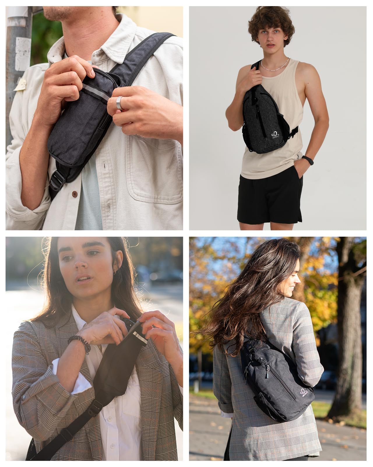 WATERFLY Sling Bag Sling Backpack Crossbody Bag Hiking Daypack for Men Women (Black Color) 🍁 All In One Marketplace Canada