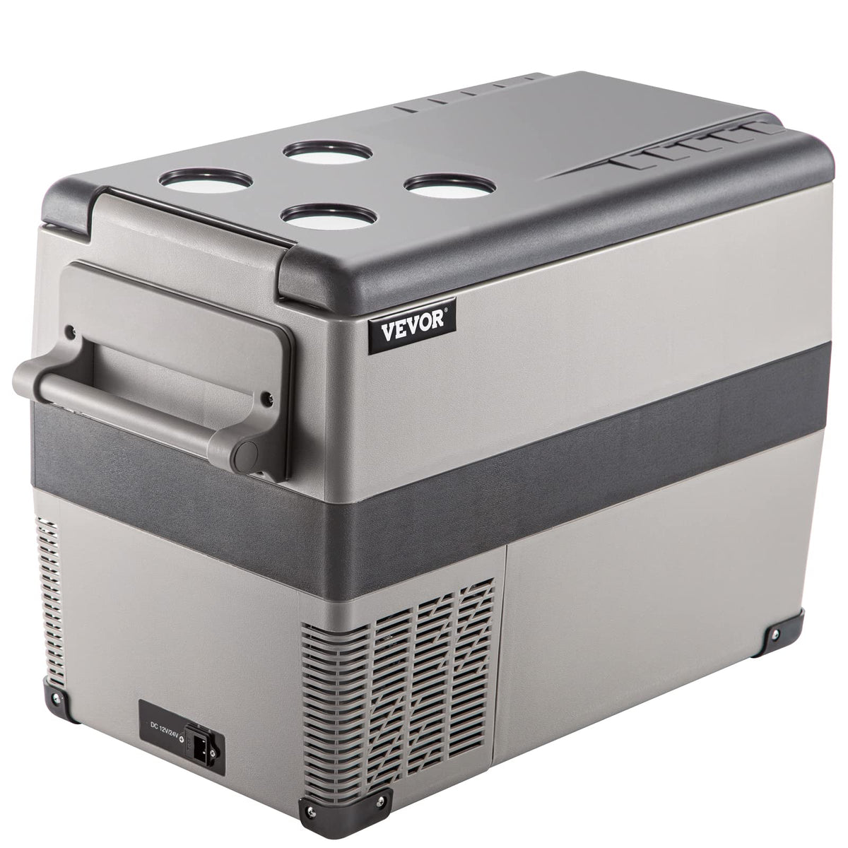 VEVOR 45L Portable Car Refrigerator 48 Quart LG Compact RV Fridge 12/24V DC & 110-240V AC Vehicle Car Truck Boat Mini Electric Freezer for Driving Travel Fishing Outdoor and Home Use -4°F-68°F, Grey 🍁 All In One Marketplace Canada