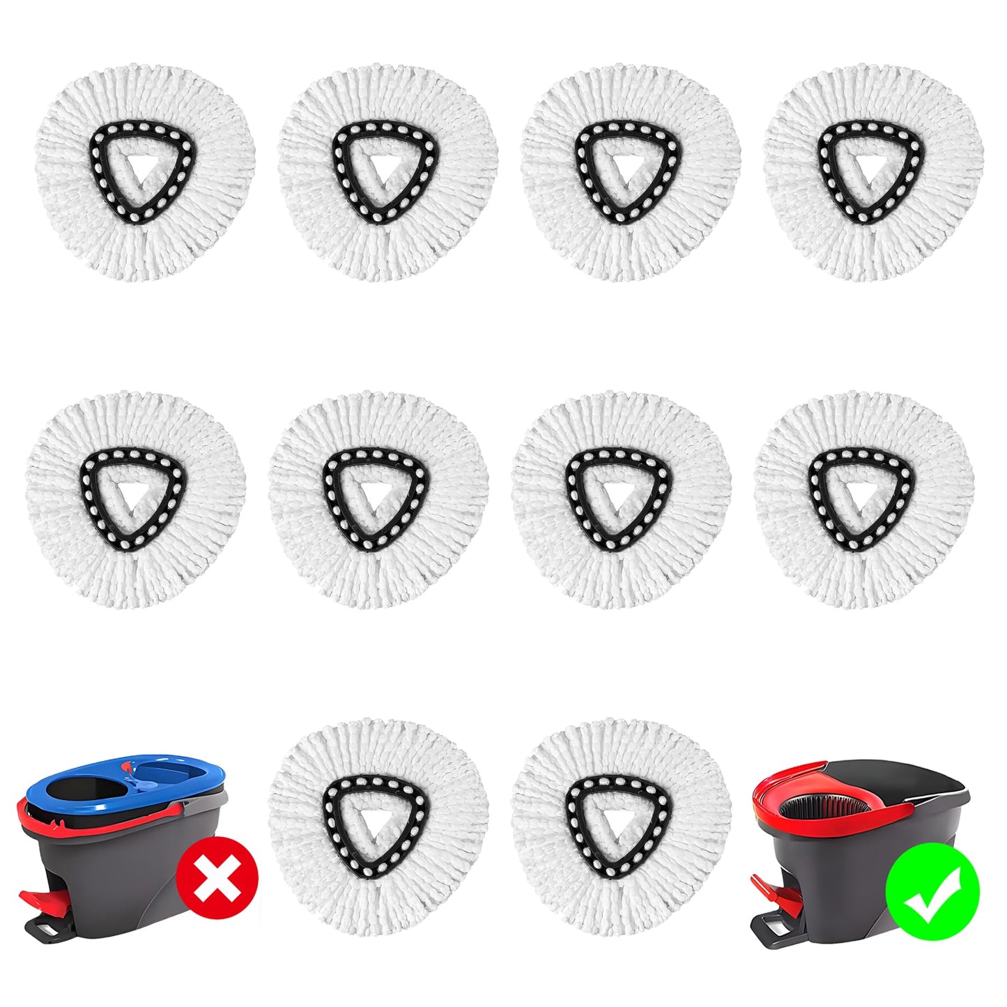 Bibikulala 10 Pack Spin Mop Head Refill for Vileda Mop Head, Mop-head Replacement for 1 Tank System 🍁 All In One Marketplace Canada