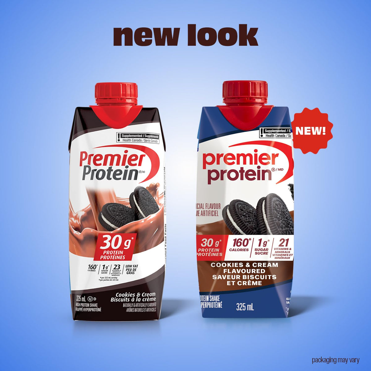 Premier Protein Shake, Cookies & Cream, 30g Protein, 1g Sugar, 11 fl oz Pack of 10 🍁 All In One Marketplace Canada