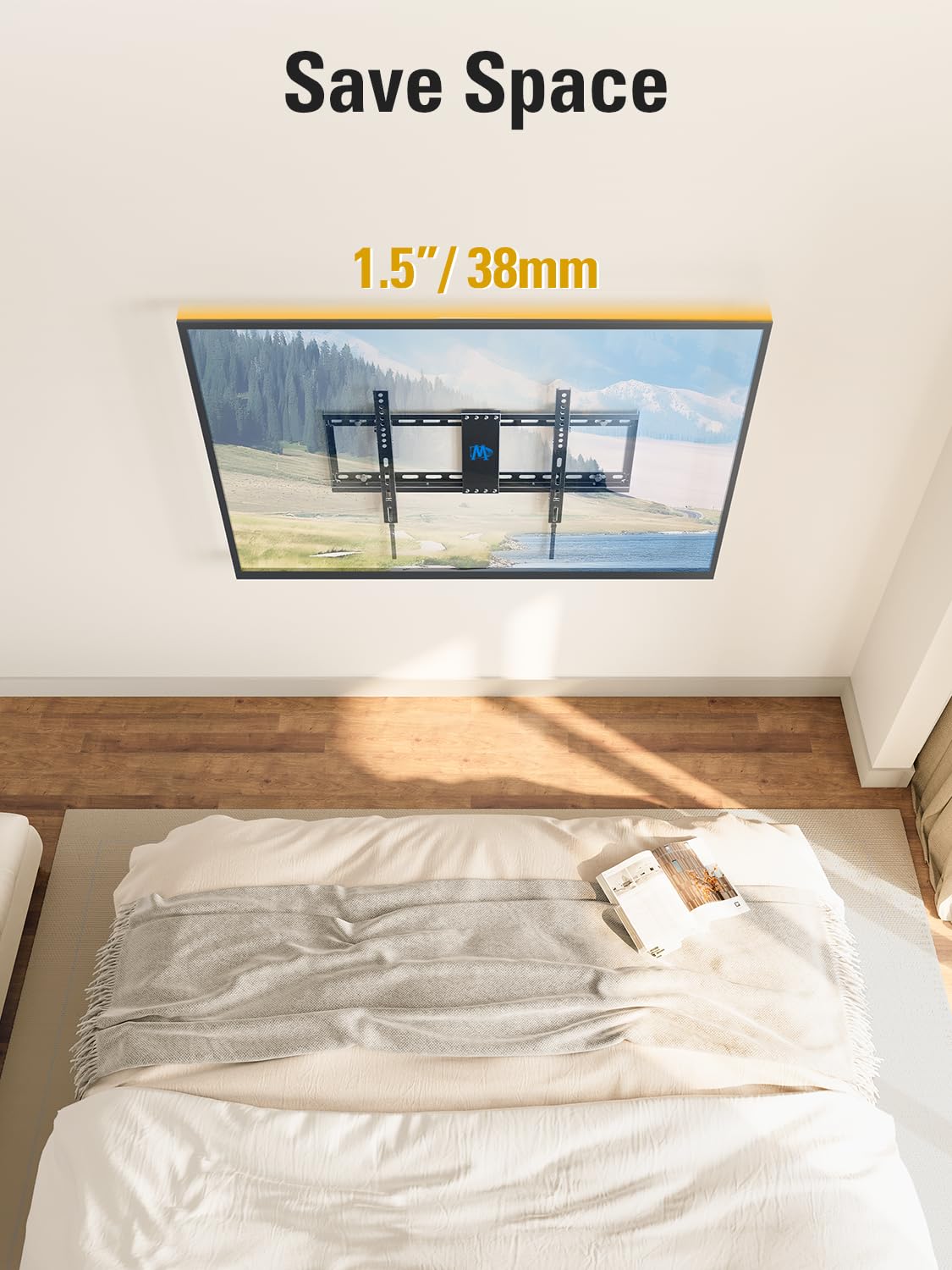 Mounting Dream TV Wall Mount for Most 37-75" TVs, Tilting TV Mount Low Profile up to VESA 600x400mm and 132 LBS Loading, Fits 16", 18", 24" Studs, Easy for TV Centering and Space Saving MD2268-LK 🍁 All In One Marketplace Canada