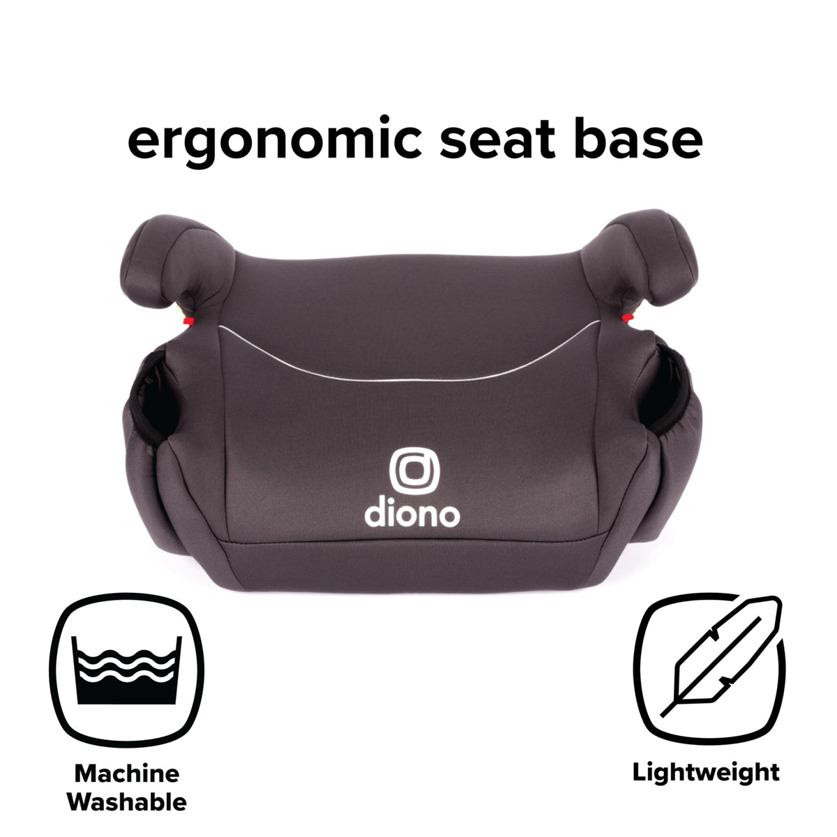 Diono Solana 2022, No Latch, Pack of 2 Backless Booster Car Seats, Lightweight, Machine Washable Covers, Cup Holders, Black Charcoal 🍁 All In One Marketplace Canada