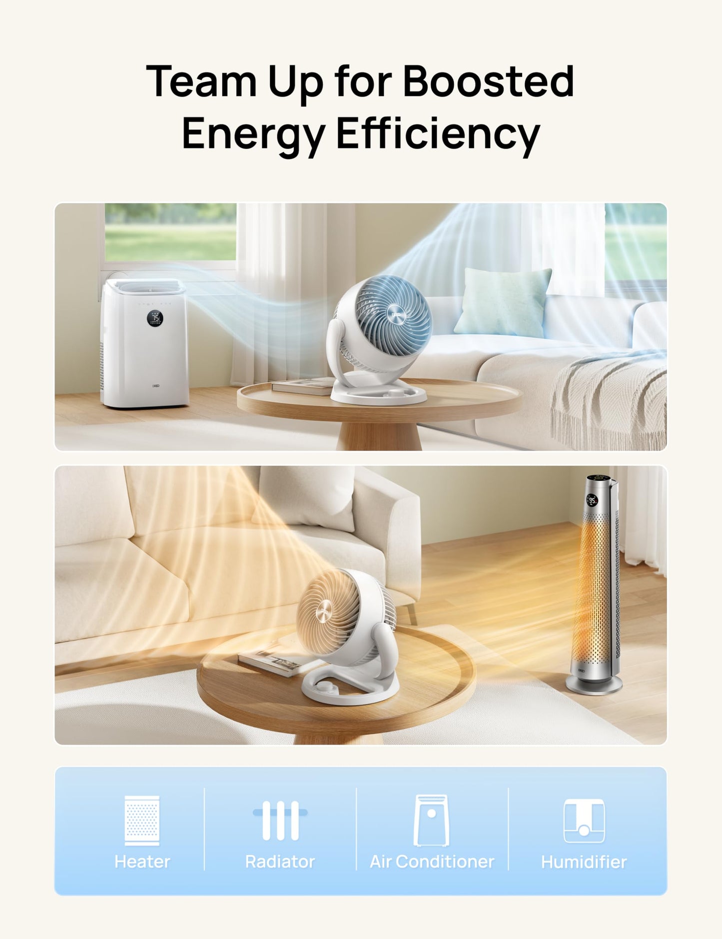 DREO Fan for Bedroom, 12 Inches, 70ft Powerful Airflow, 25db Quiet Table Air Circulator Fans for Whole Room, 120° Adjustable Tilt Desk Fan, 3 Speeds, Desktop Fan for Home, Office, Kitchen, RV 🍁 All In One Marketplace Canada