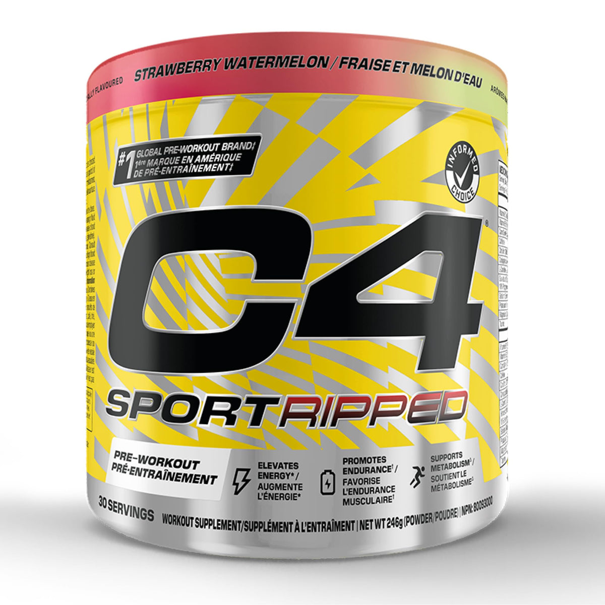 Cellucor C4 Ripped Thermogenic Pre Workout Powder - Informed-Choice Certified Preworkout Energy & Fat Metabolism - Strawberry Watermelon, 30 Servings 🍁 All In One Marketplace Canada