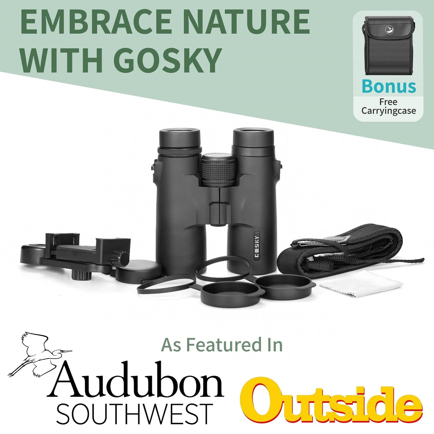 Gosky 10x42 HD Roof Prism Binoculars for Adults with Phone Adapter & Tripod 🍁 All In One Marketplace Canada