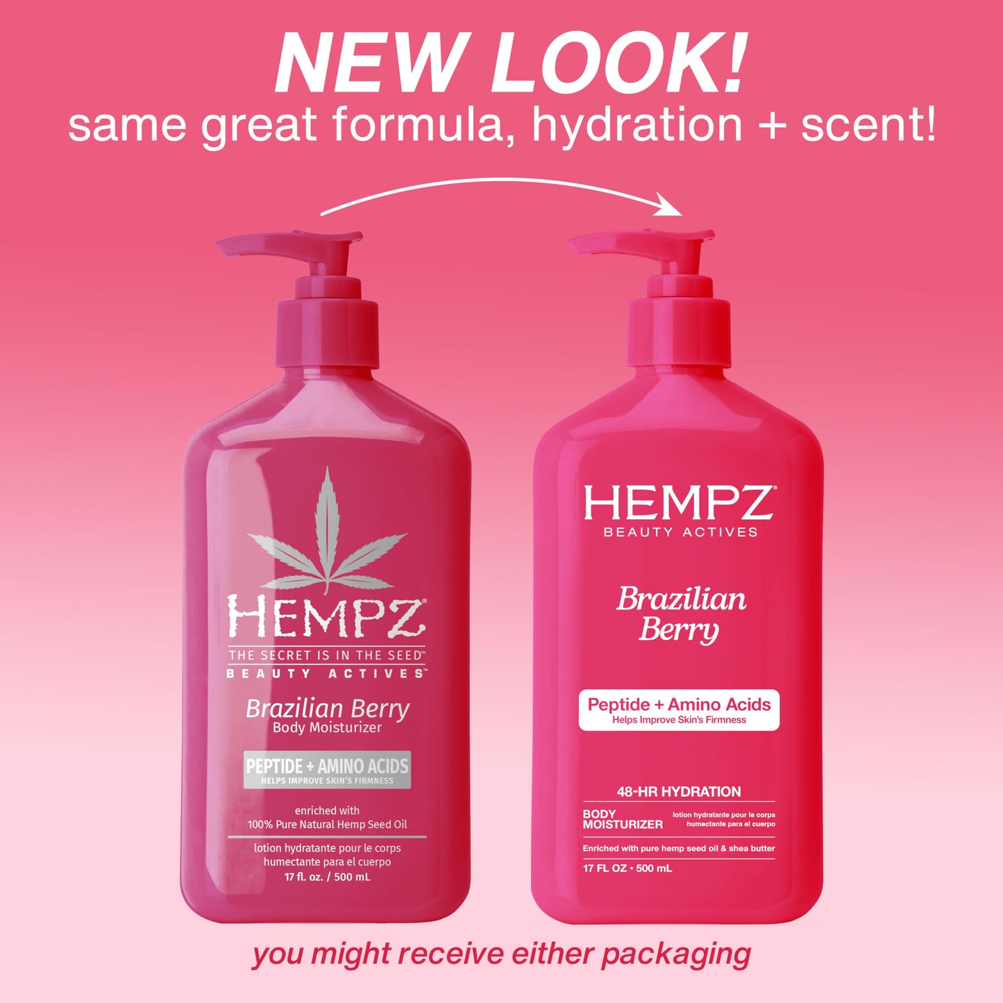 Hempz Brazilian Berry Beauty Actives Lotion, Hydrating Moisturizer for Body, Hands and Feet 17 oz. 🍁 All In One Marketplace Canada