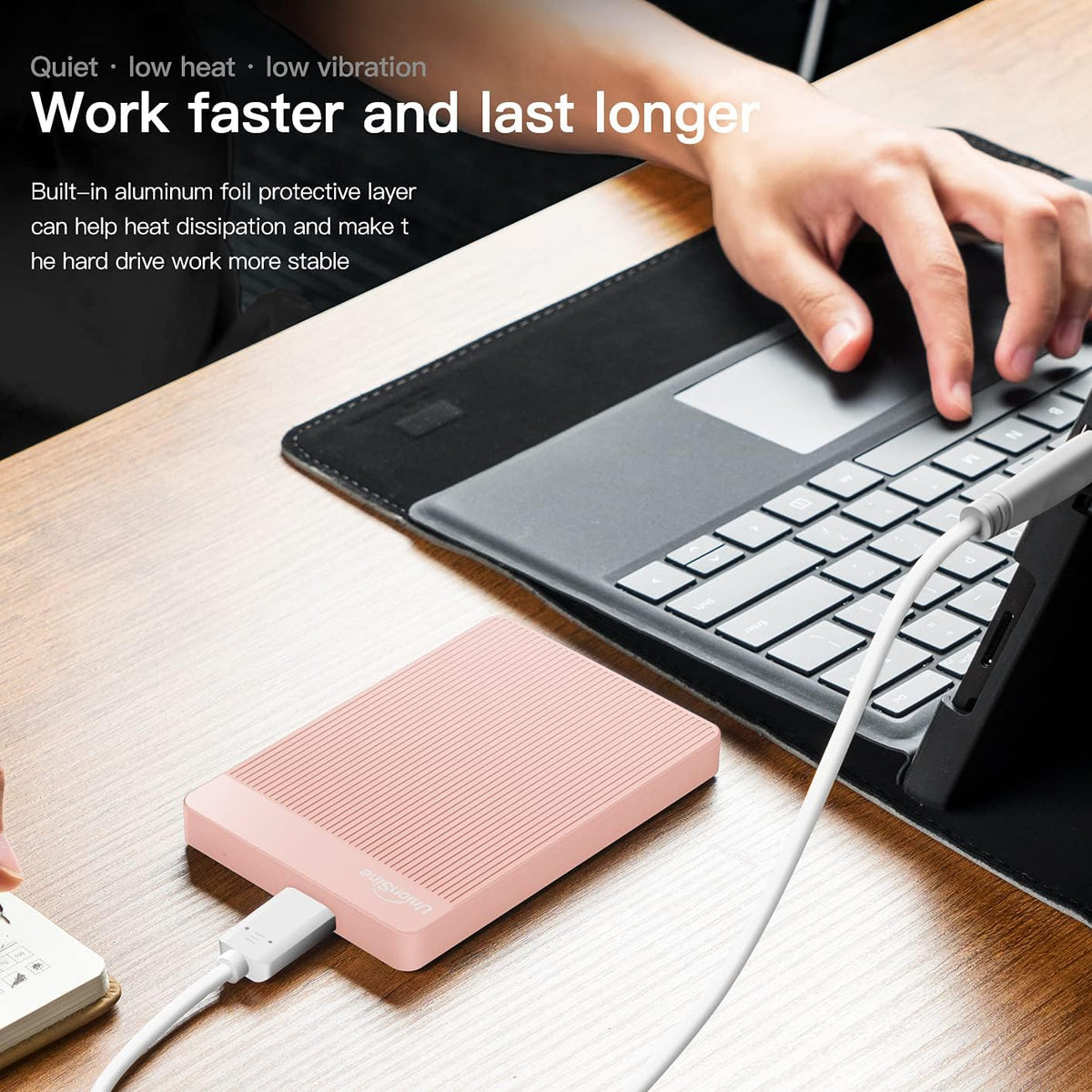 UnionSine 500GB Ultra Slim Portable External Hard Drive USB3.0 HDD Storage for PC,Mac, Desktop, Laptop, PS4, Xbox One, Xbox 360-Super Fast Transmission-HD-2510(Pink) 🍁 All In One Marketplace Canada