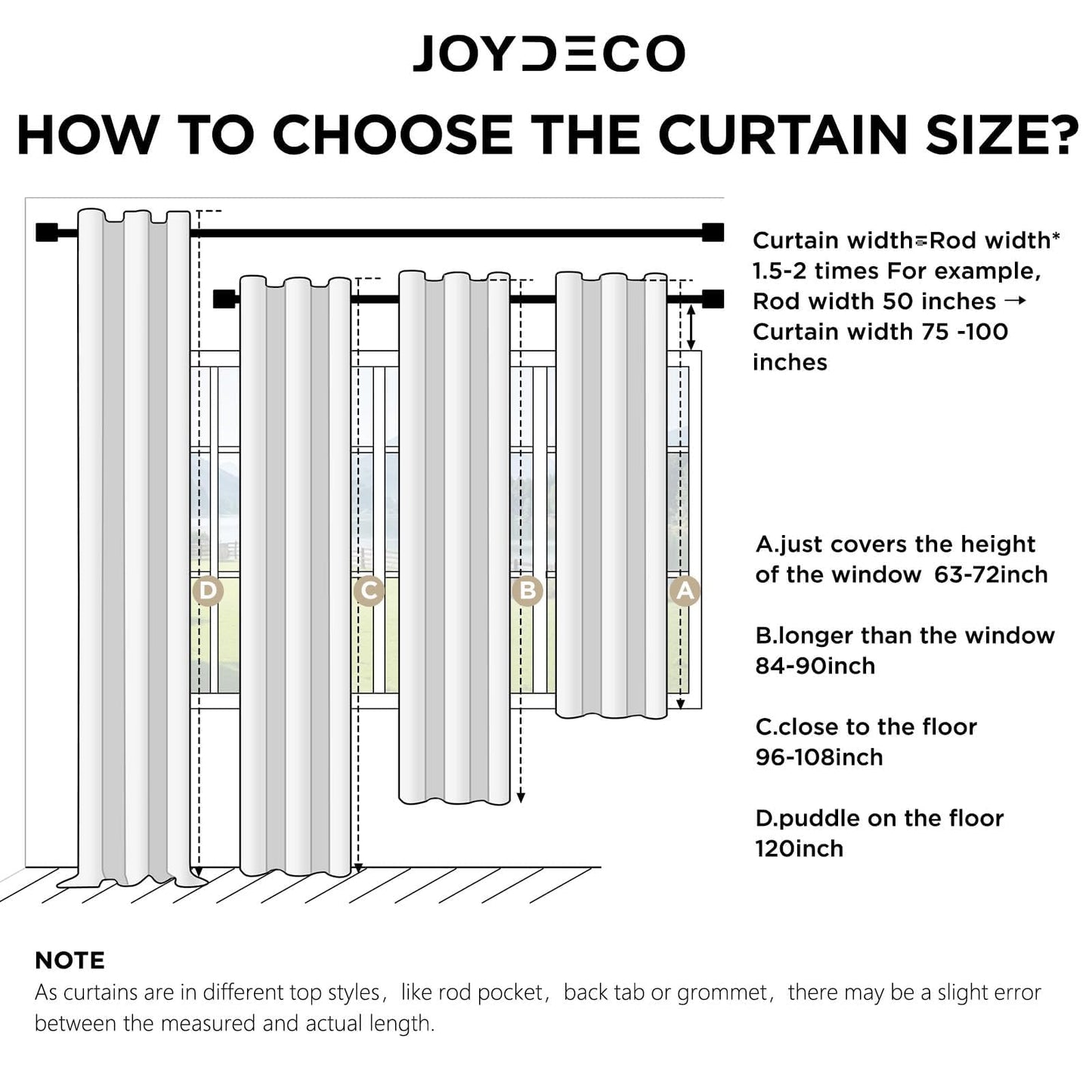Joydeco Blackout Curtains for Bedroom 2 Panels Set (52"W x 84"L, Dark Grey) 🍁 All In One Marketplace Canada