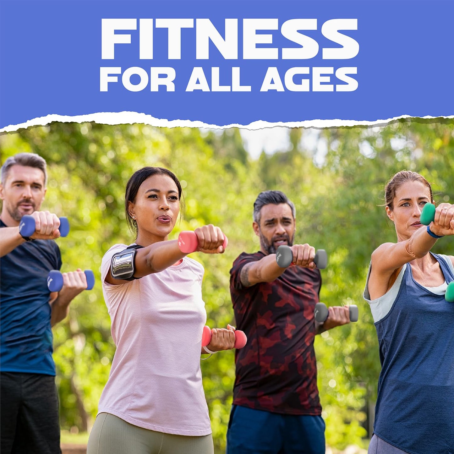 Yes4All Dumbbell Neoprene, poids et haltere, Weight Set, Hand Weights for Women, Dumbbells Pair, Free Weights (D. Blue - 12lbs) 🍁 All In One Marketplace Canada