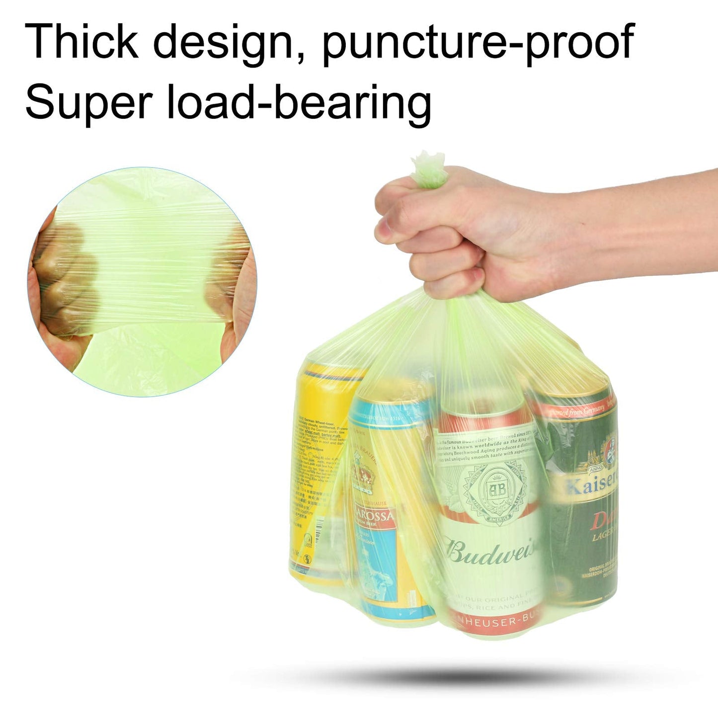 Aievrgad Biodegradable Trash bags 50PCS, 13Gallon/50L large Garbage bags/ For kitchen Bin. Bin Liner/Trash/rubbish Bags, 100% Recycled,Tough, degradable, Compost Bags for Food/household/garden 🍁 All In One Marketplace Canada