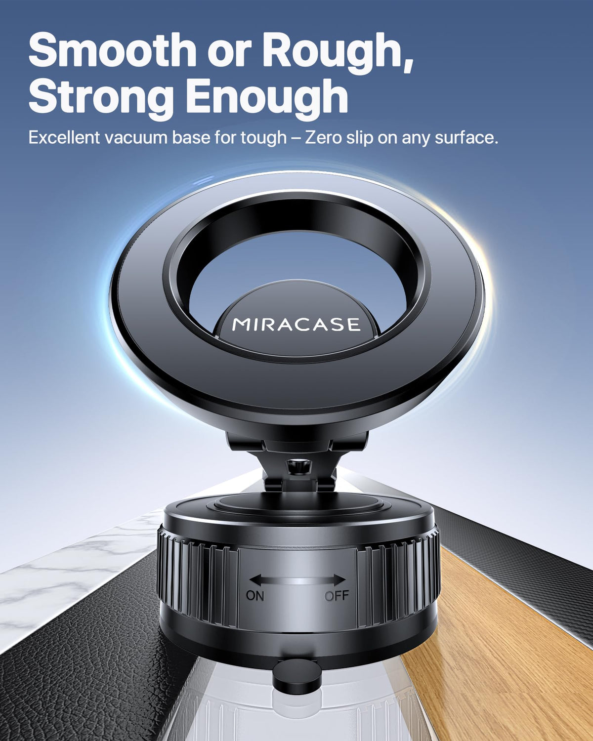 Miracase 2026 for MagSafe Car Mount: [Ultra-Strong Vacuum Suction + Handlebar] 360° Rotatable Handlebar Mount, Car Phone Holder for All Phone Models 🍁 All In One Marketplace Canada