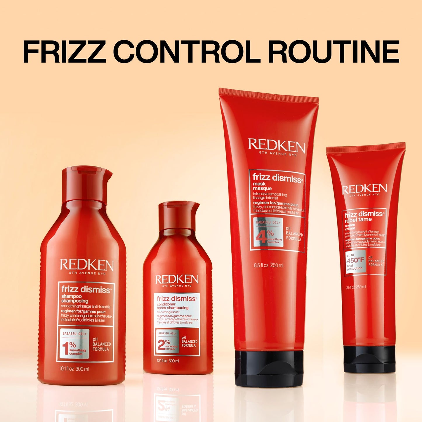 Redken Frizz Dismiss Rebel Tame Leave-In Cream, Anti-Frizz & Heat Protectant Smoothing Cream for Coarse, Frizzy Hair, 250ml 🍁 All In One Marketplace Canada