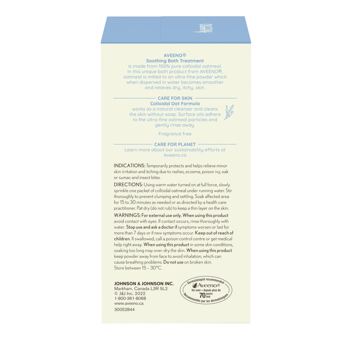 Aveeno Soothing Bath Treatment, Eczema, Dry Skin Relief, Colloidal Oatmeal Bath, Cleanser, Fragrance Free, 8-pack, 42 gram 🍁 All In One Marketplace Canada