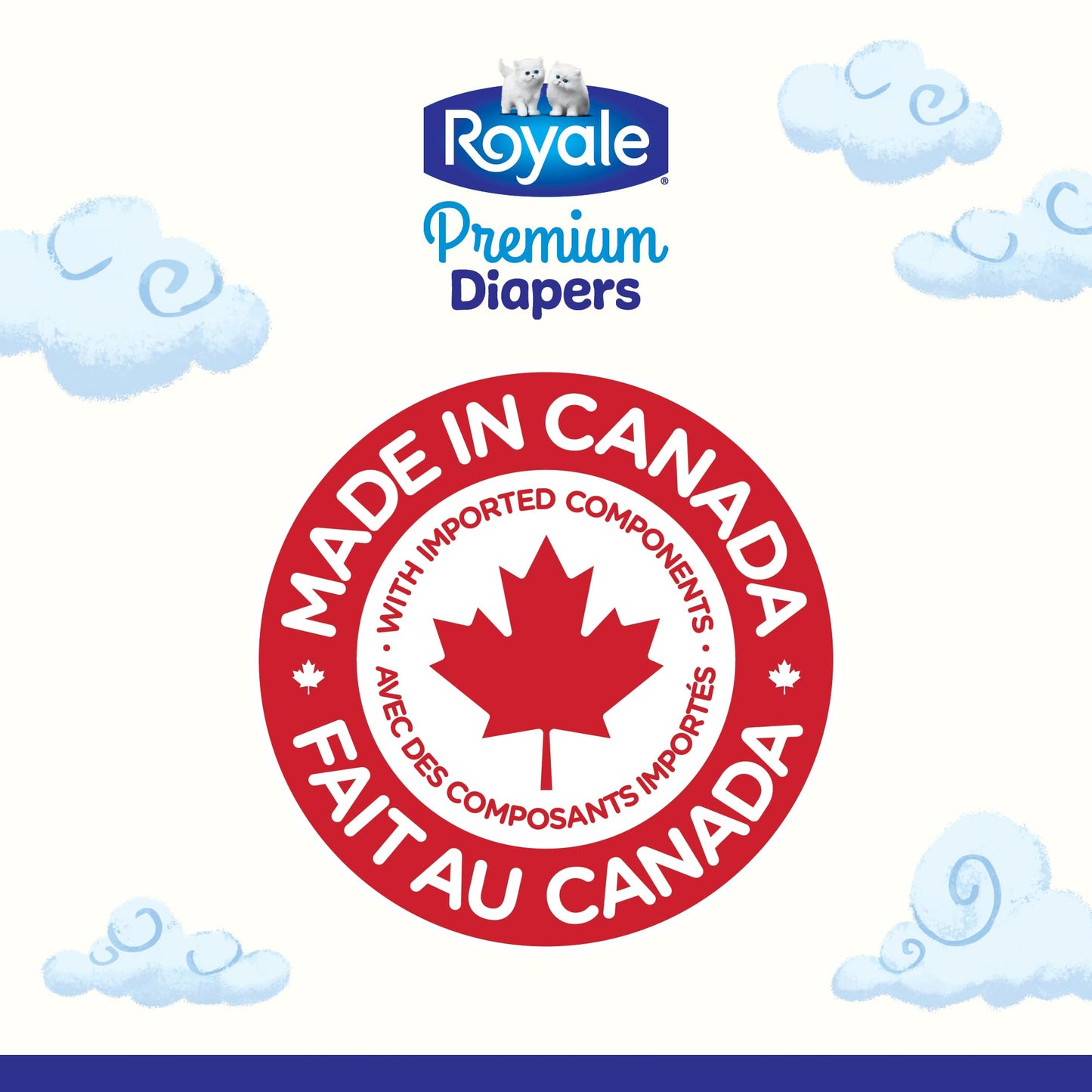 Royale Premium Diapers, Size 1 (8-14 lb), 96 Count, Disposable Baby Diapers 🍁 All In One Marketplace Canada