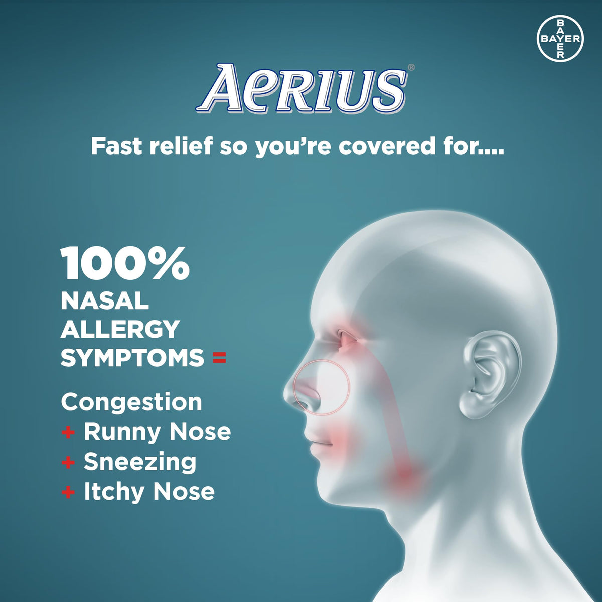 AERIUS Allergy Medicine, Fast Relief, 24-Hour, Non-Drowsy, 15 Symptoms, 24 Tablets 🍁 All In One Marketplace Canada