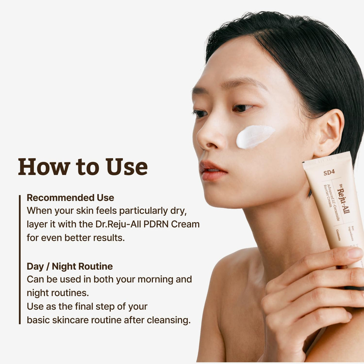 Dr. Reju-All Advanced LC-Ceramide Barrier Cream - Patented Long Chain Ceramide Deep Hydration - Lightweight Korean Face Moisturizer for Strengthening Skin Barrier - 50ml 🍁 All In One Marketplace Canada