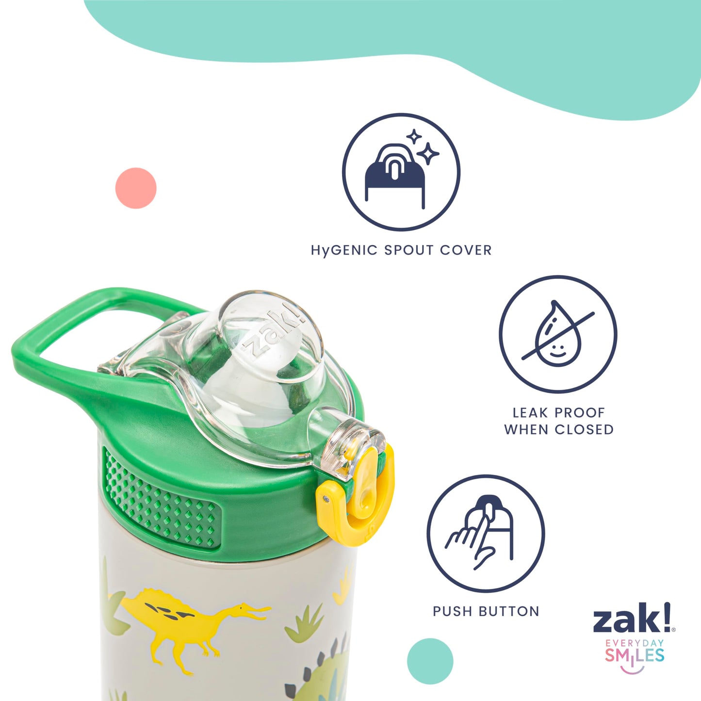 Zak Designs Kpop Demon Hunters Sage 19oz Leak-Proof Straw Kids Water Bottle 🍁 All In One Marketplace Canada