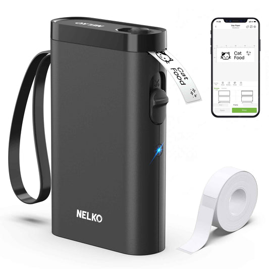 Label Maker Machine with Tape, P21 Portable Bluetooth Label Printer, Wireless Built-in Cutter Sticker Maker Mini Label Makers with Multiple Templates for Organizing Storage Office Home, Black 🍁 All In One Marketplace Canada