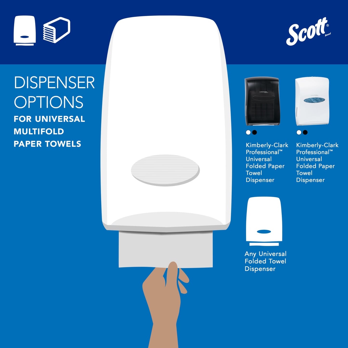 Scott Professional Universal Multifold Paper Towels, Bulk (03650), Absorbency Pockets, 9.2"x9.4", Compressed, Compact (250 Sheets/Pack, 12 Packs/Case, 3,000 Sheet Total) 🍁 All In One Marketplace Canada