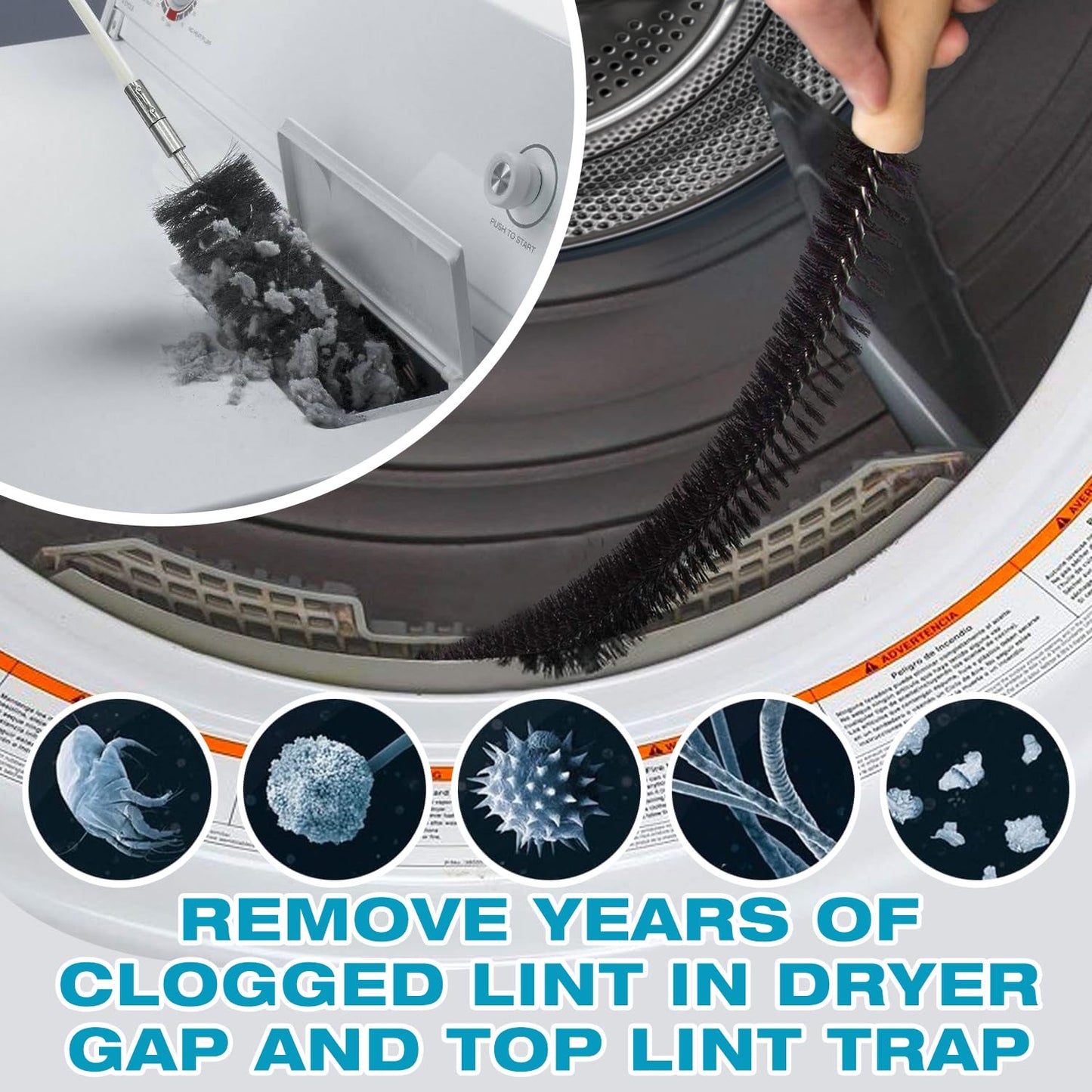 Sealegend 58-Piece Dryer Vent Cleaning Kit Omnidirectional Cleaner Include 35 Feet Dryer Vent Brush Blue Dryer Vacuum Attachment Lint Brush Vacuum&Dryer Adapter 🍁 All In One Marketplace Canada