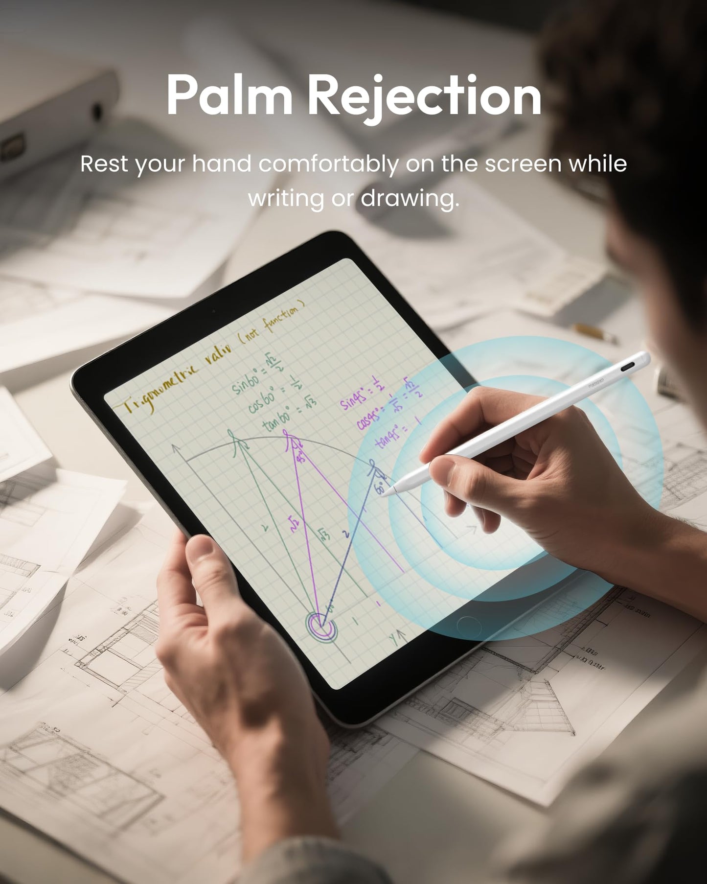 Metapen A8 iPad Pencil,Palm Rejection,4Min Fast Charging,Magnetic Attachment,Stylus Pen Compatible with iPad A16 6th-11th Gen, Air 3/4/5/M2/M3/M4, Pro 11"/12.9"/13", mini 5/6 🍁 All In One Marketplace Canada
