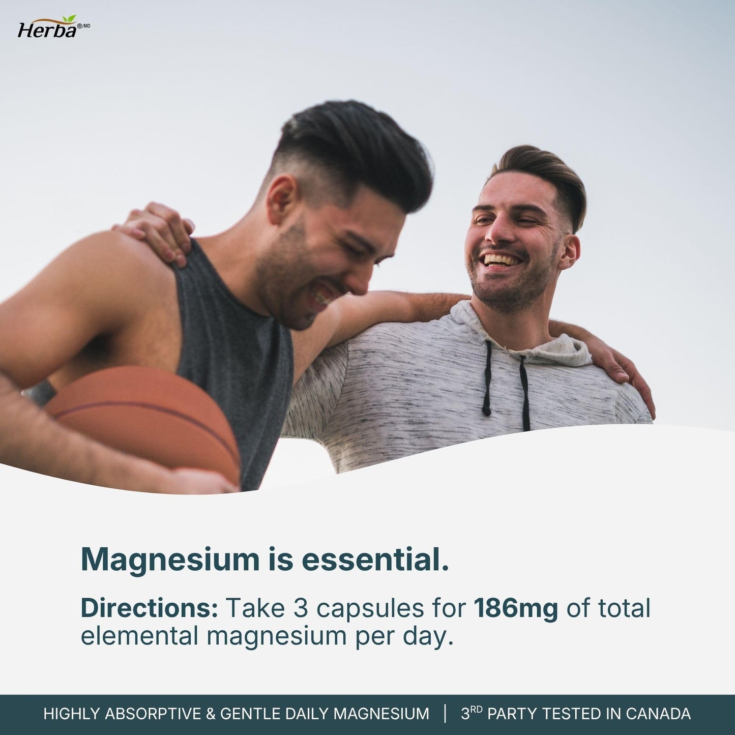 Herba Magnesium L-Threonate – 2,250mg of Magnesium L Threonate Per Serving (3 Capsules) - 186mg of Elemental Magnesium | Bioavailable Form of Magnesium Supplement | 90 Vegetable Capsules | Made in Canada 🍁 All In One Marketplace Canada