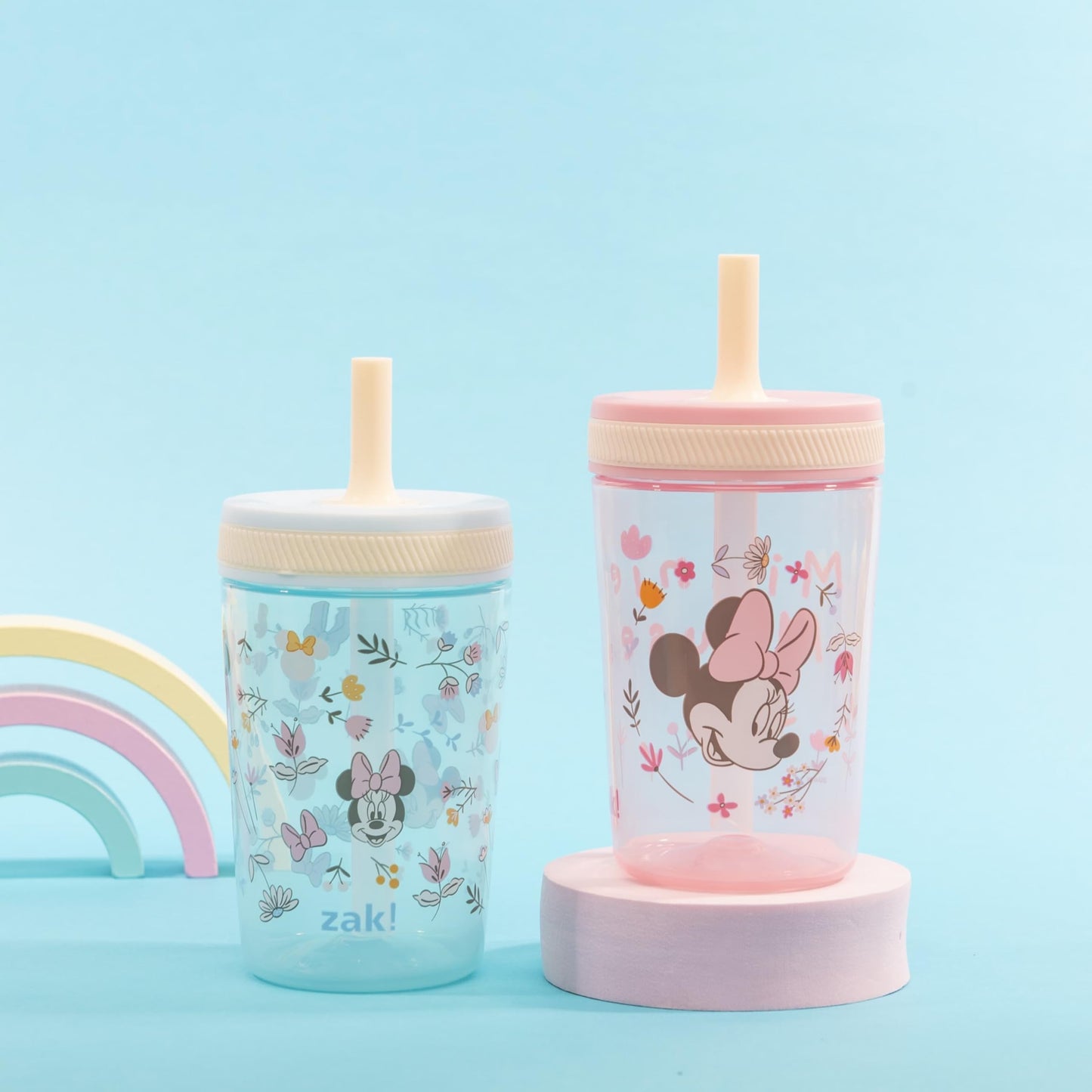Zak Designs Disney Minnie Kelso 15oz Leak-Proof Toddler Straw Cups, 2-Pack 🍁 All In One Marketplace Canada