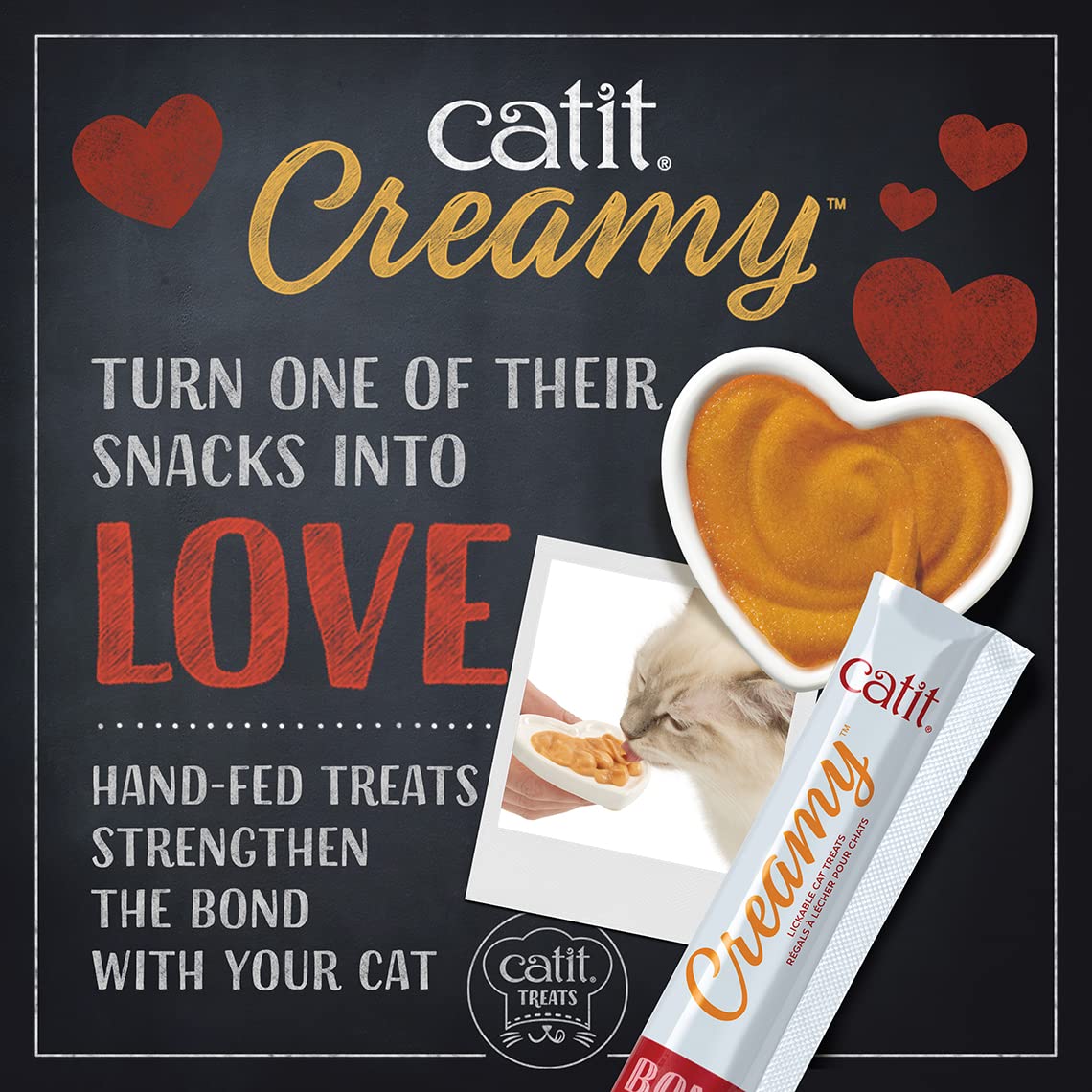 Catit Creamy Cat Treats Lickable, Chicken & Shrimp Flavor, 50 tubes, Mega Pack, Hand-Fed Lickable Cat Treats, Healthy & Hydrating, Made With Fresh Ingredients, Gaterie Pour Chat 🍁 All In One Marketplace Canada