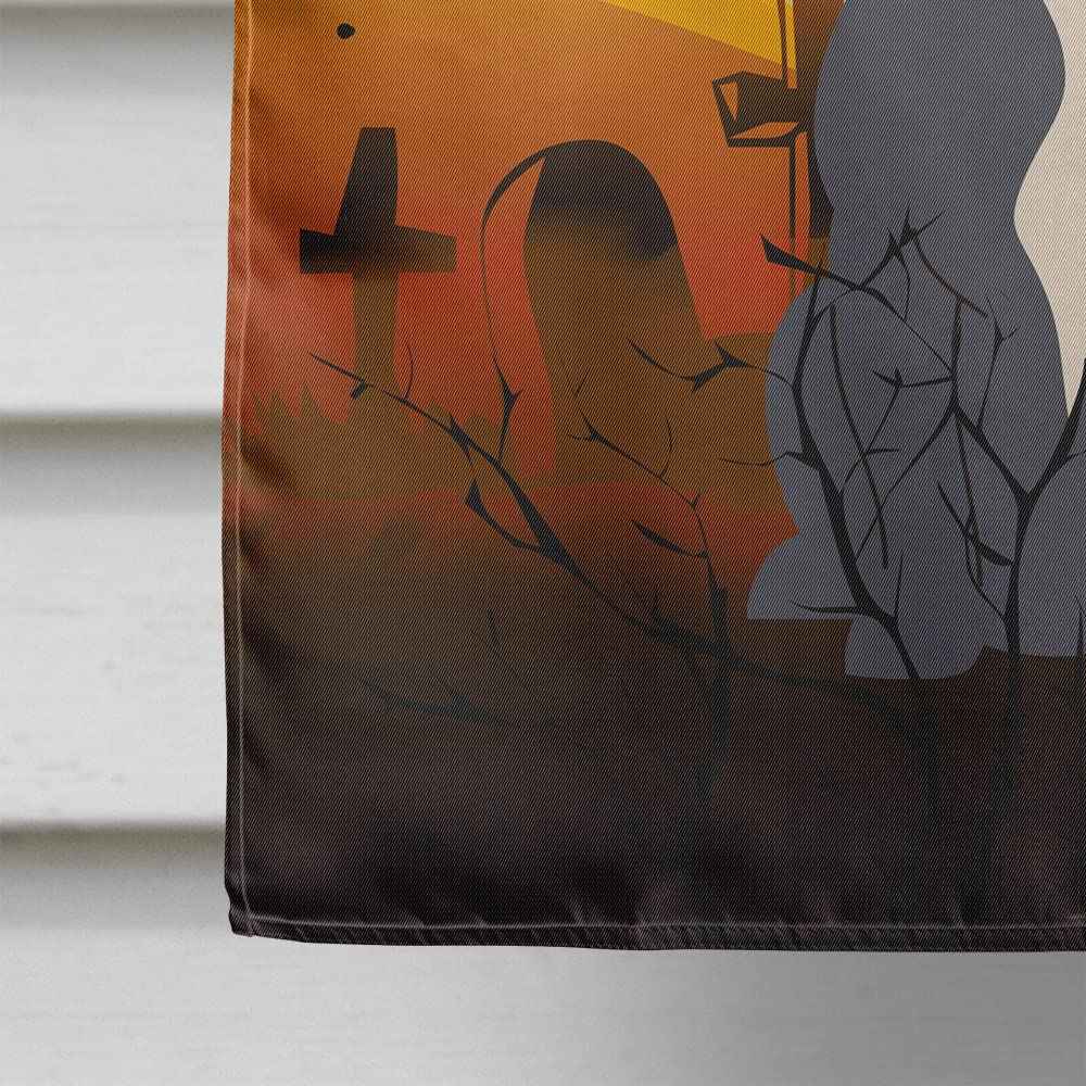 Caroline's Treasures BB4312CHF Halloween Staffordshire Bull Terrier Blue Flag Canvas House Size, Large, Multicolor