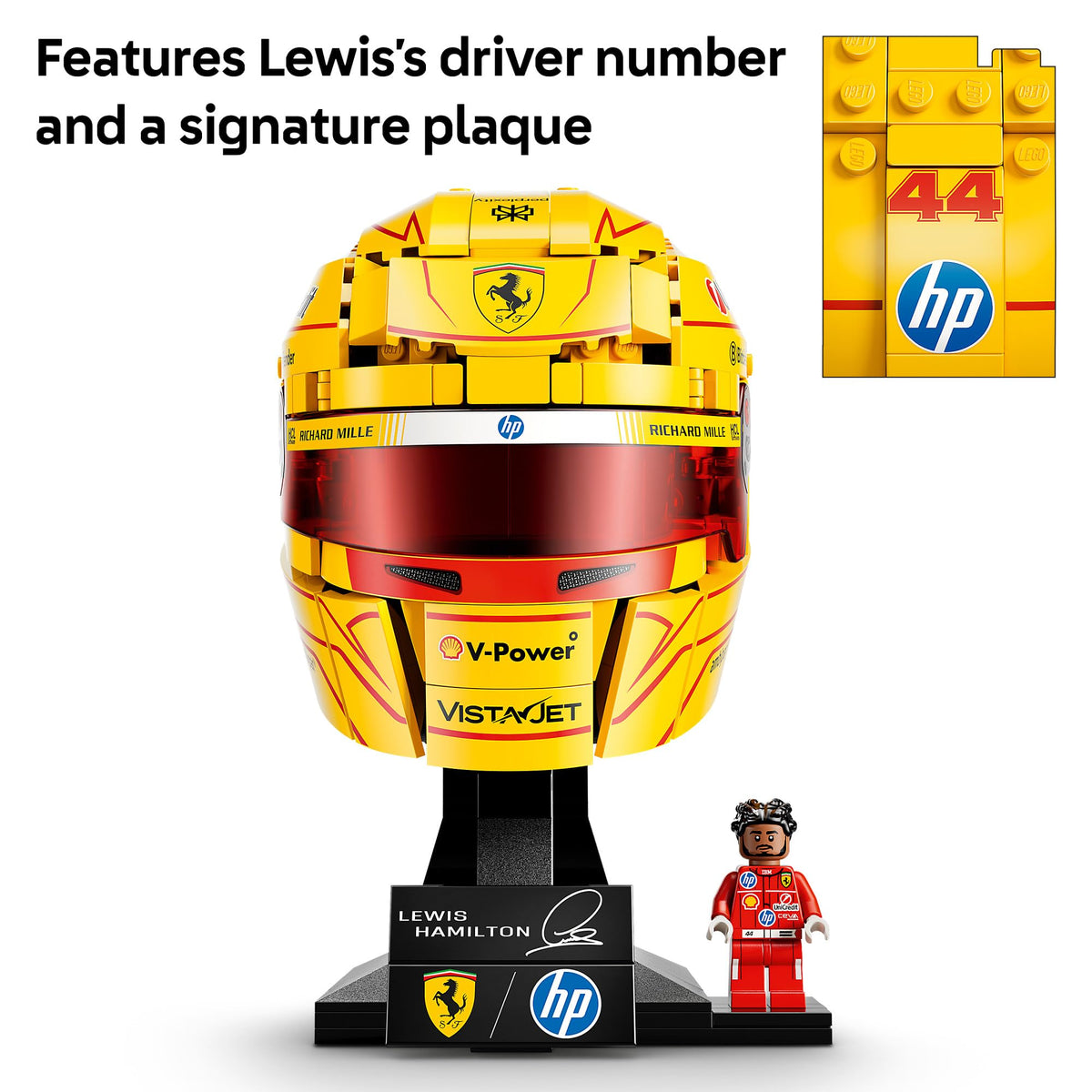 LEGO Editions Scuderia Ferrari HP Lewis Hamilton Helmet - Building Set for Teens, Ages 14+ - Collectible F1 Display - Bedroom or Home Office Decor - Gift for Racing Fans - 43022 🍁 All In One Marketplace Canada