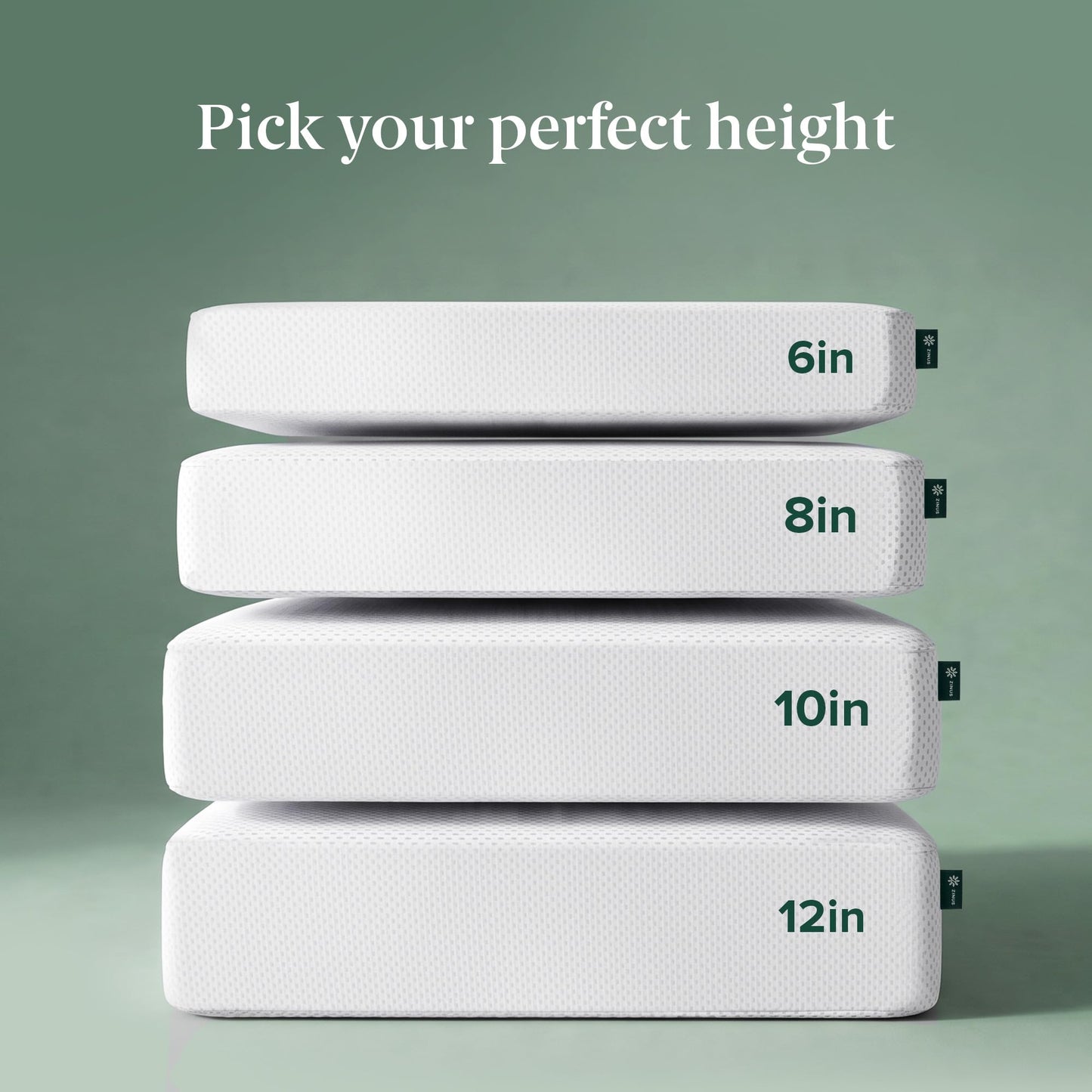 Zinus Twin Mattress - 10 Inch Green Tea Cooling Gel Memory Foam Mattress, Pressure Relief, for Cool Sleep, CertiPUR-US Certified Foam, Mattress in a Box, 10-Year Warranty, Twin Size 🍁 All In One Marketplace Canada