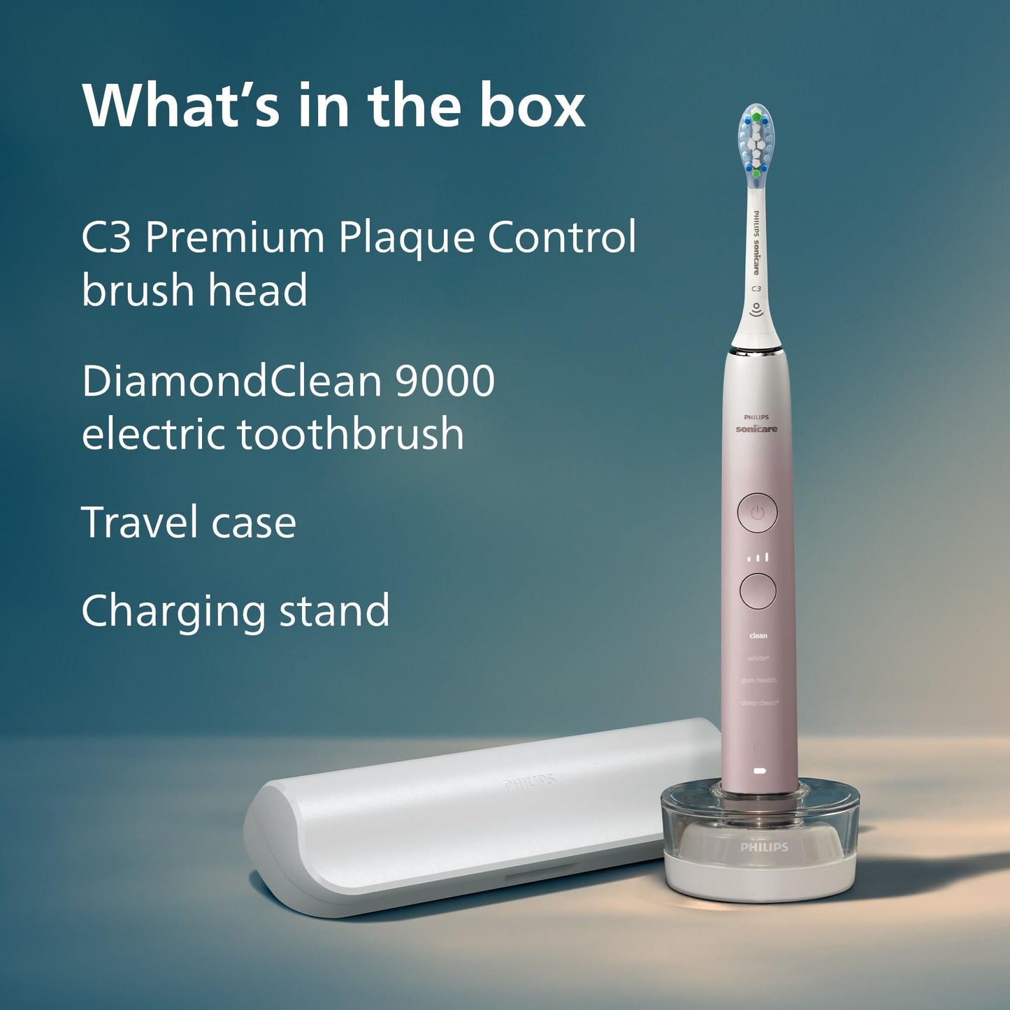 Philips Sonicare DiamondClean 9000 Electric Toothbrush - Sonic Toothbrush with App, Pressure Sensor, 12 Brushing Settings, Brush Head Replacement Reminder, Charging Stand, Travel Case, Pink, HX9911/90 🍁 All In One Marketplace Canada