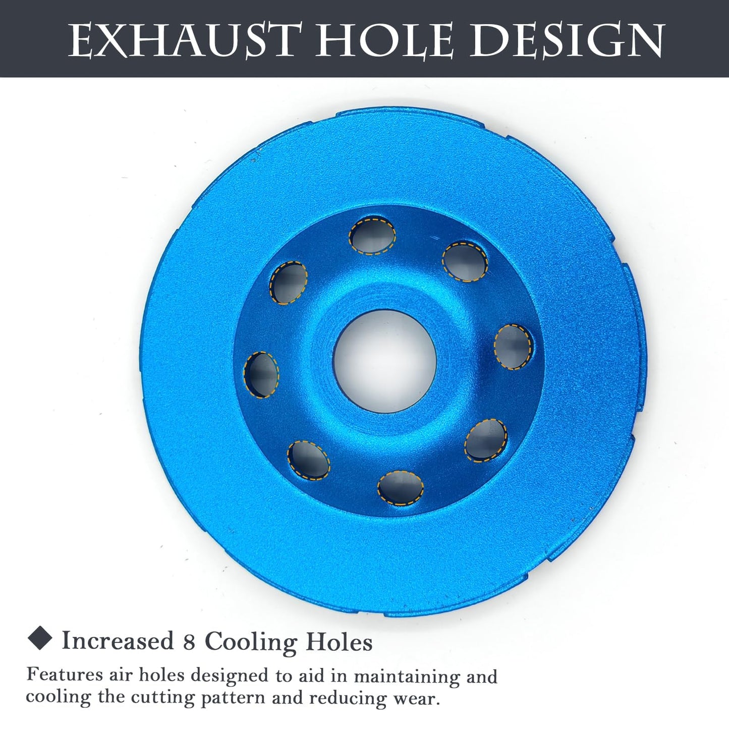 SWIGRANCE 2Pcs Diamond Concrete Grinding Cup Wheels 115mm 4-1/2" Set (Double Row + Turbo Row Segment), Fits 7/8" Arbor for Angle Grinder, Shaping Cleaning Concrete Masonry Marble Granite Brick 🍁 All In One Marketplace Canada