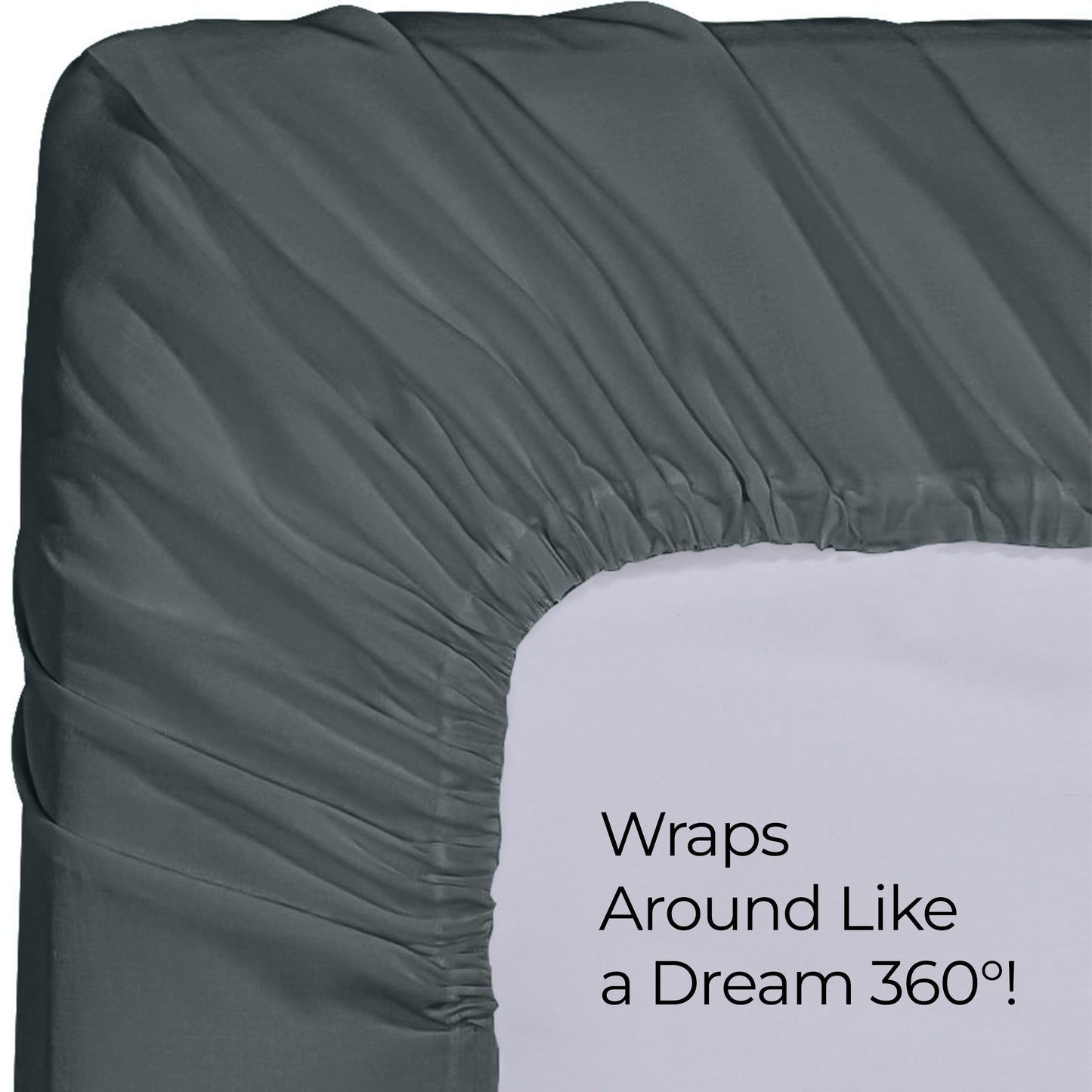 Utopia Bedding Queen Fitted Sheet - Bottom Sheet - Deep Pocket - Soft Microfiber -Shrinkage and Fade Resistant-Easy Care -1 Fitted Sheet Only (Grey) 🍁 All In One Marketplace Canada