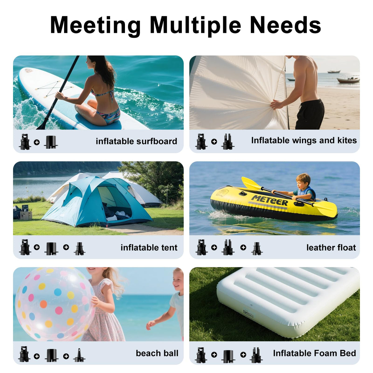 Paddle Board Pump, SUP Electric Air Pump, Portable 20 PSI Air Compressor, Auto-Off Inflation & Deflation Function with 12V DC Car Cigarette Lighter for Paddle Board,Inflatable Sups, Kayaks and Boats 🍁 All In One Marketplace Canada