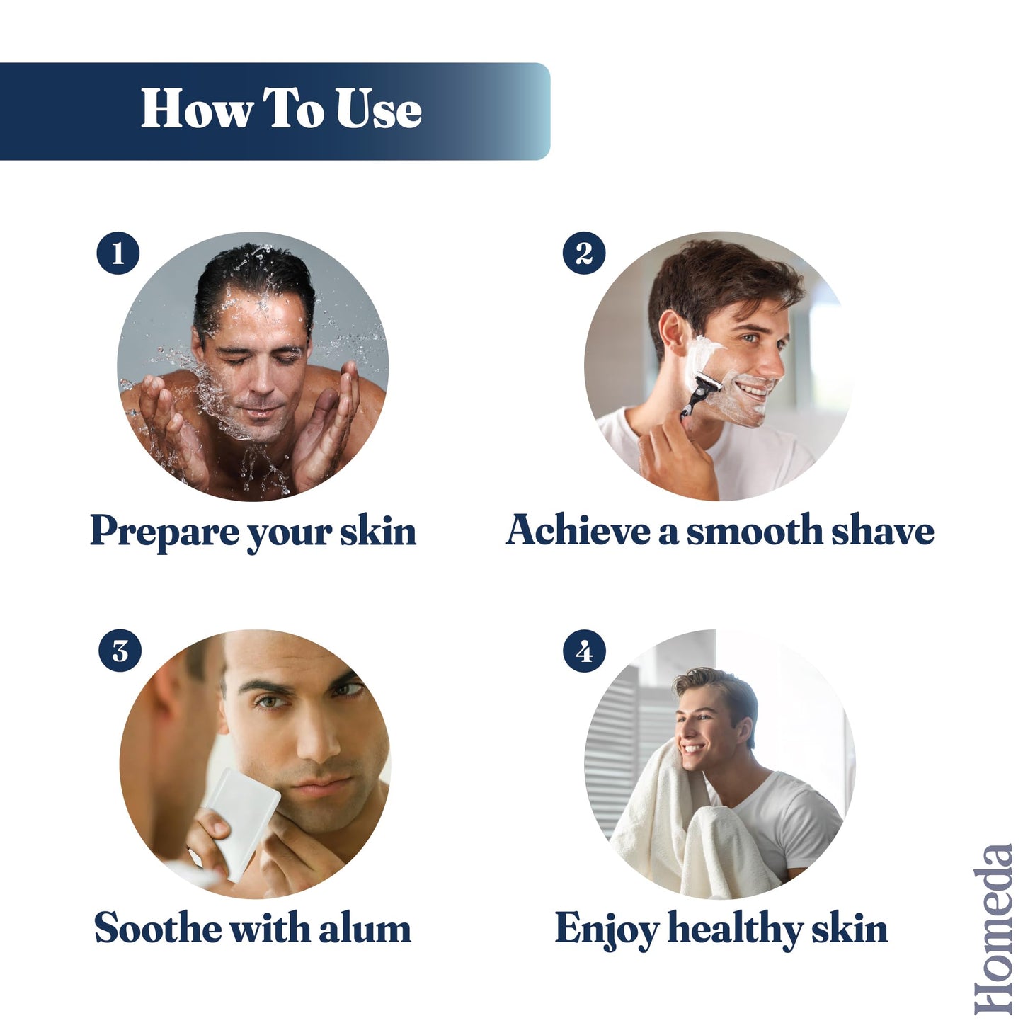 Homeda Alum Block for Shaving, Alum Stone Deodrant for Face (100g), Piedra De Alumbre Natural Bar for Underarm, Fitkari - Allum Rock with Storage Case (1 Piece) 🍁 All In One Marketplace Canada