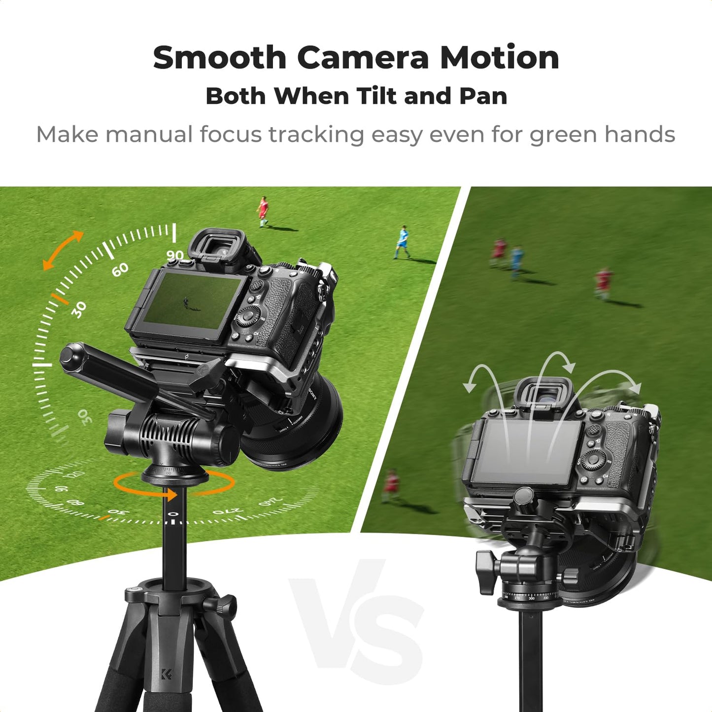 K&F CONCEPT 75" Lightweight Tripod, Camera Compact Tripod with Remote and 2-in-1 Phone Holder,Travel Phone Tripod with Removable 3-Way Pan Head for Selfie/Video Recording/Photo/Live Stream/Vlog 🍁 All In One Marketplace Canada