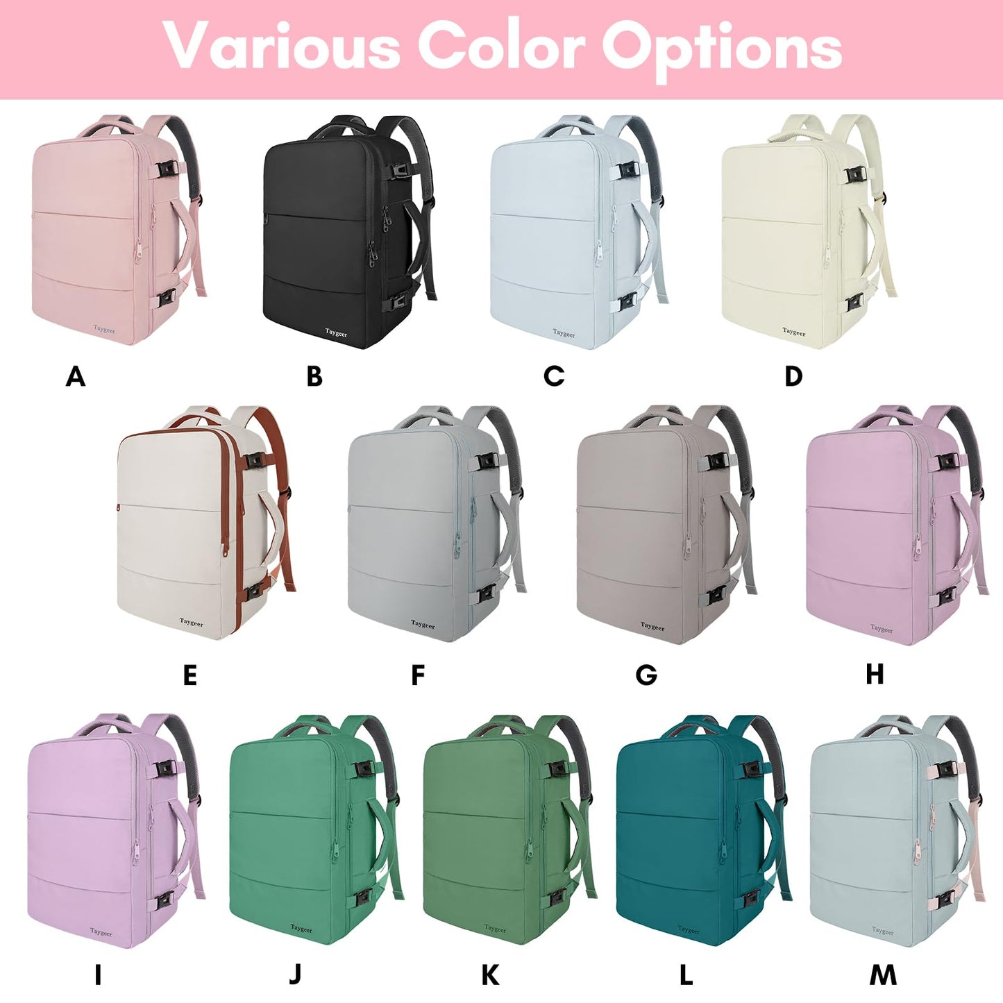 Taygeer Travel Backpack for Women, Carry On Backpack with Shoe Pouch, TSA 15.6inch Laptop Backpack Flight Approved, College Nurse Bag Casual Daypack for Weekender Business Hiking, Pink 🍁 All In One Marketplace Canada
