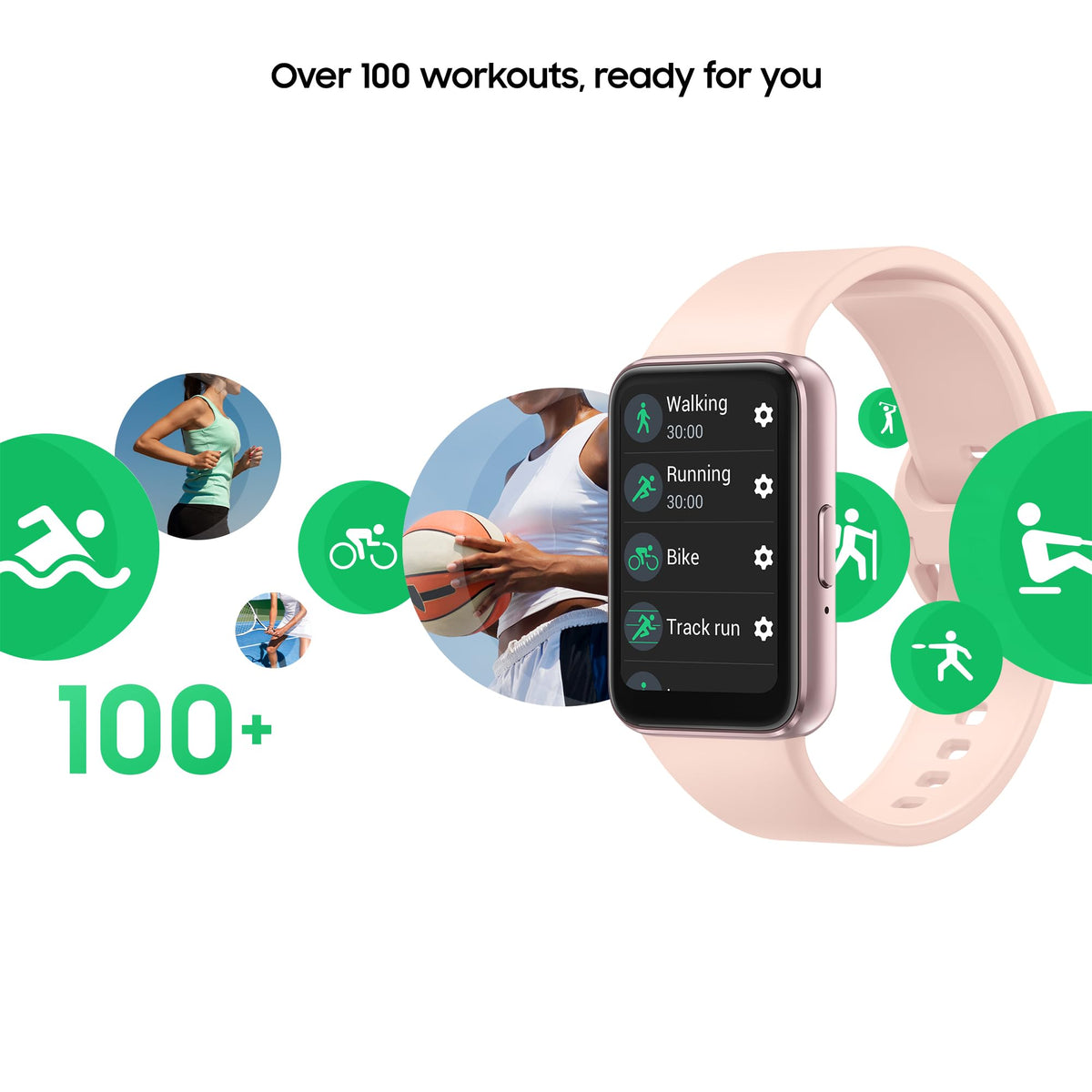 Samsung Galaxy Fit3, 1.6" AMOLED Display, 13 Days Battery Charge, Sleep Monitoring, Fall Detection - Pink Gold (CAD Version & Warranty) 🍁 All In One Marketplace Canada