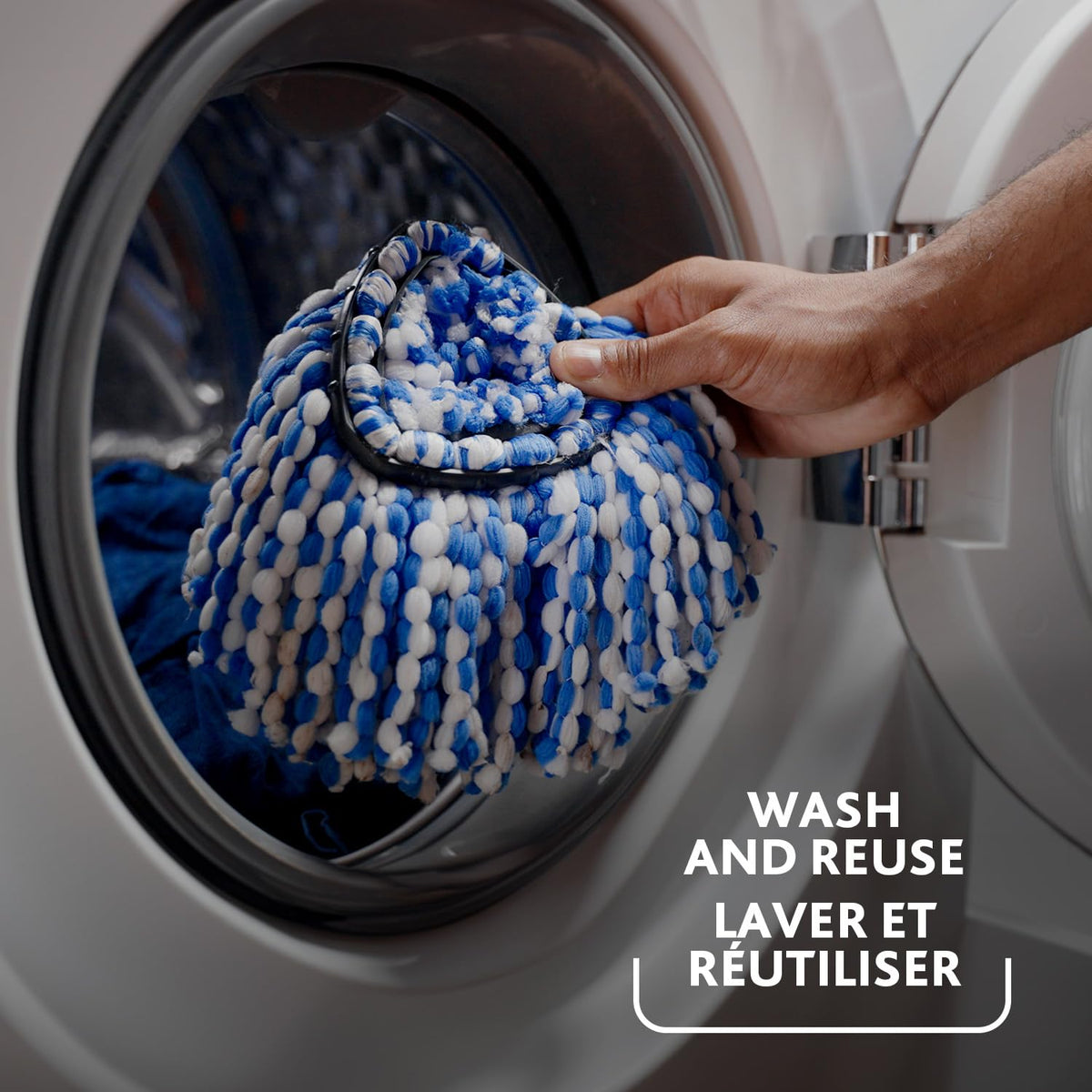 Vileda EasyWring RinseClean Spin Mop & Bucket System with 1 Extra Refill | 2-Tanks Separate Clean and Dirty Water | Machine Washable and Reusable Microfiber Mop Head | Hands-Free Wringing Mop Bucket 🍁 All In One Marketplace Canada