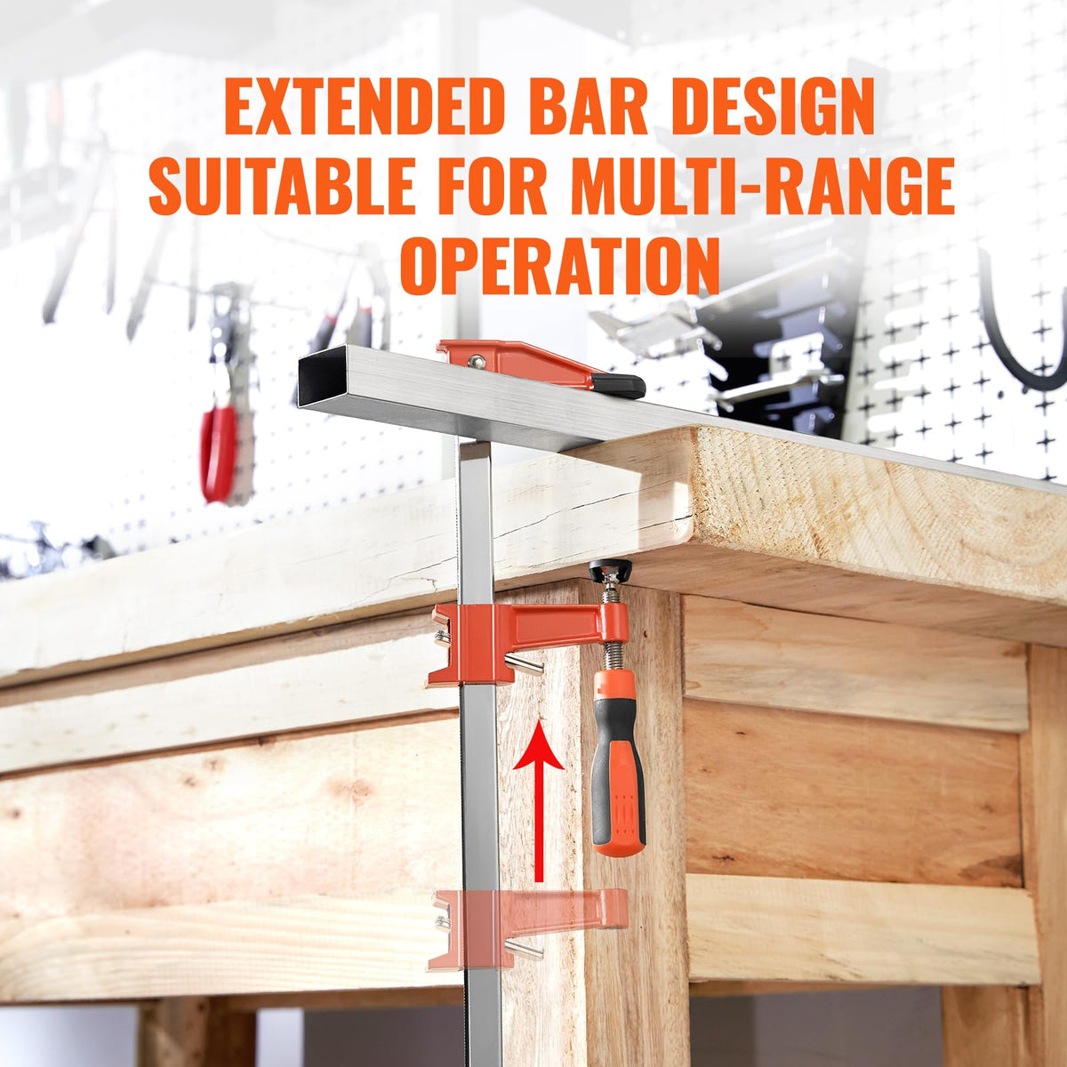 VEVOR Bar Clamps for Woodworking, 2-Pack 36" Clamp, Quick-Change F Clamp with 600 lbs Load Limit, 2.5" Throat Depth, Cast Iron and Carbon Steel, Wood Clamps for Woodworking Metal Working 🍁 All In One Marketplace Canada